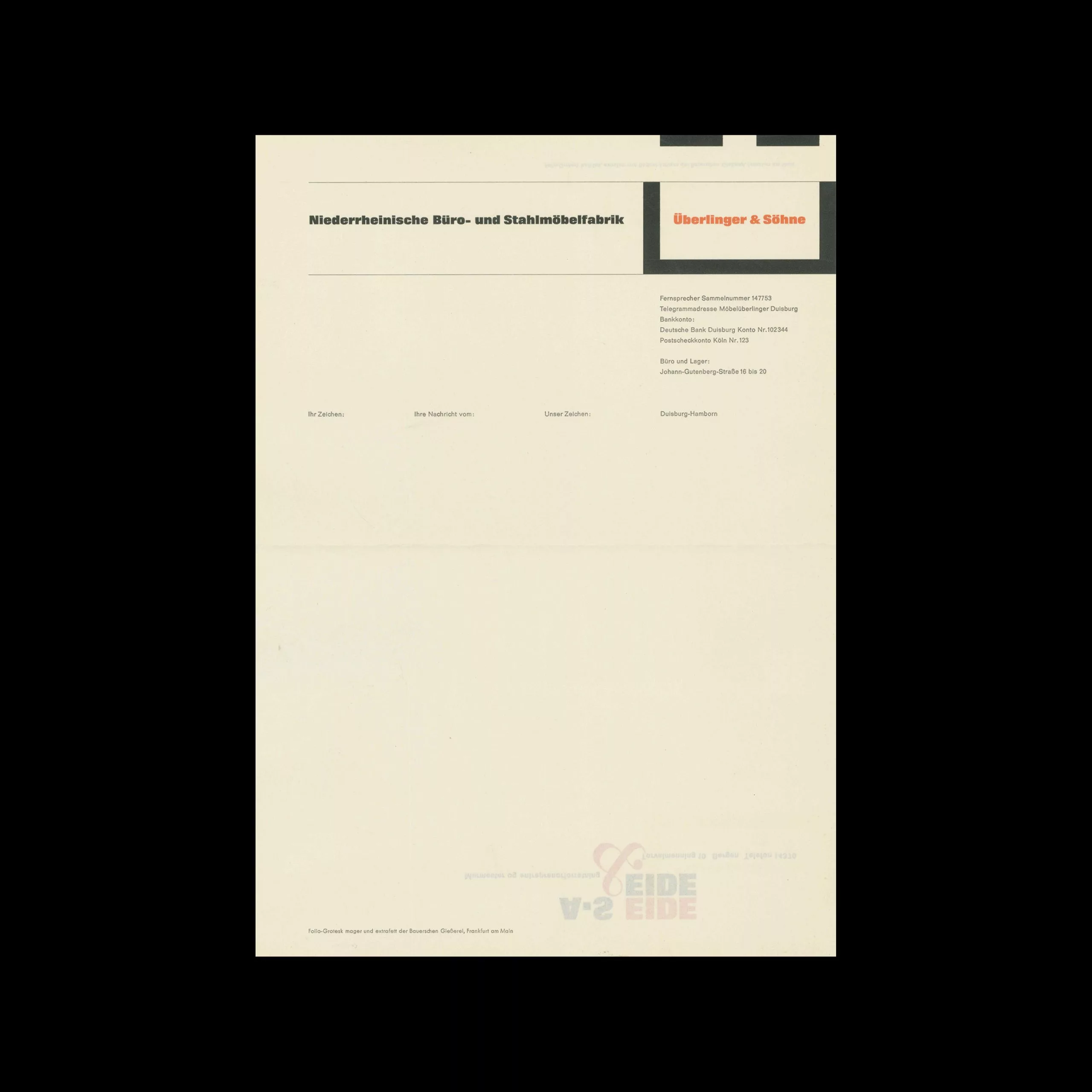 Folio Extrafett, Bauersche Giesserei, Frankfurt am Main, Type Specimen with Samples 7 Folio Extrafett, Bauersche Giesserei, Frankfurt am Main, Type Sample