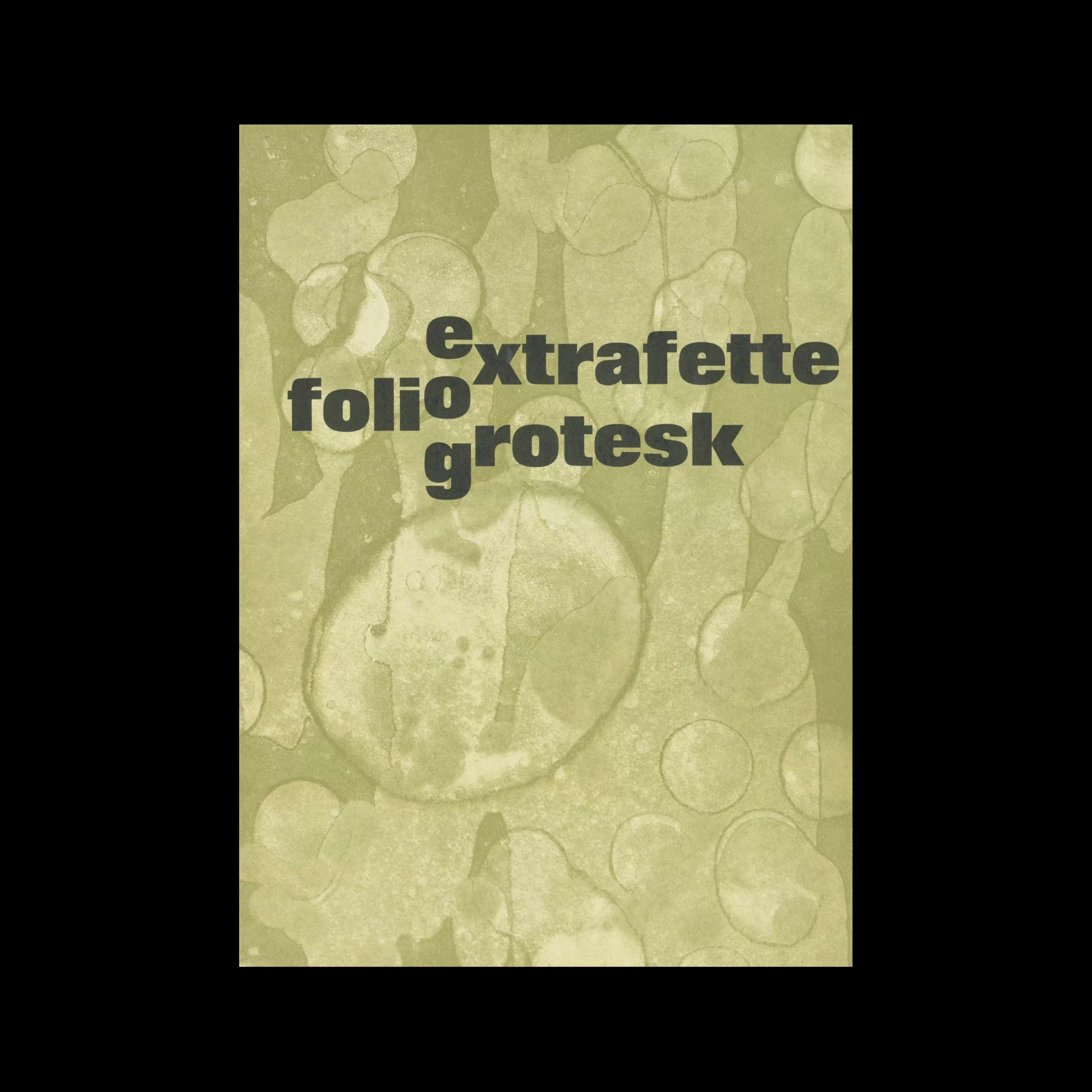 Folio Extrafett, Bauersche Giesserei, Frankfurt am Main, Type Specimen with Samples 12 Folio Extrafett, Bauersche Giesserei, Frankfurt am Main, Type Sample