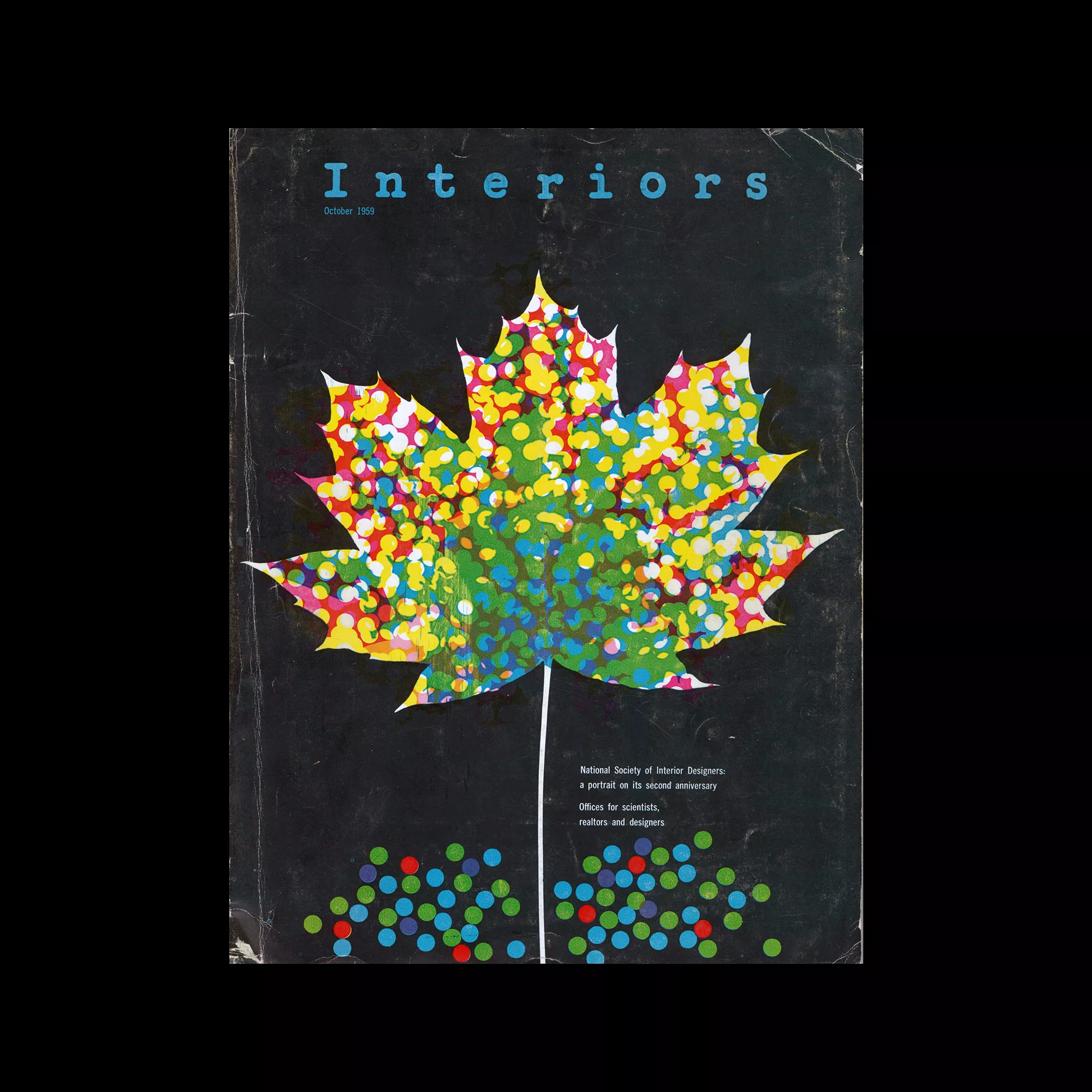 Interiors, October 1959. Cover design by Lou Klein