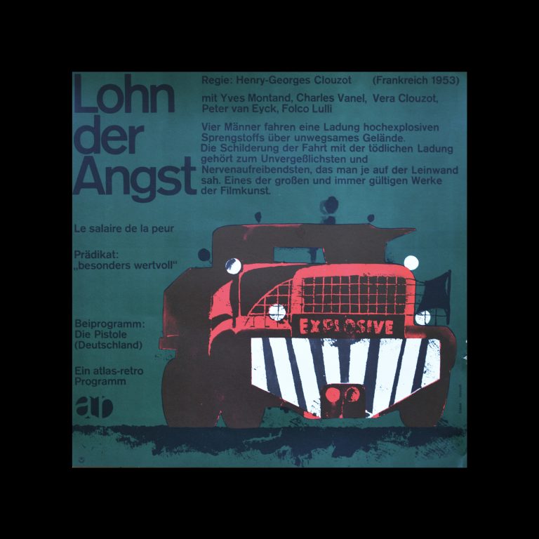 Lohn der Angst, Atlas Films Poster, 1960s. Designed by Karl Oskar Blase