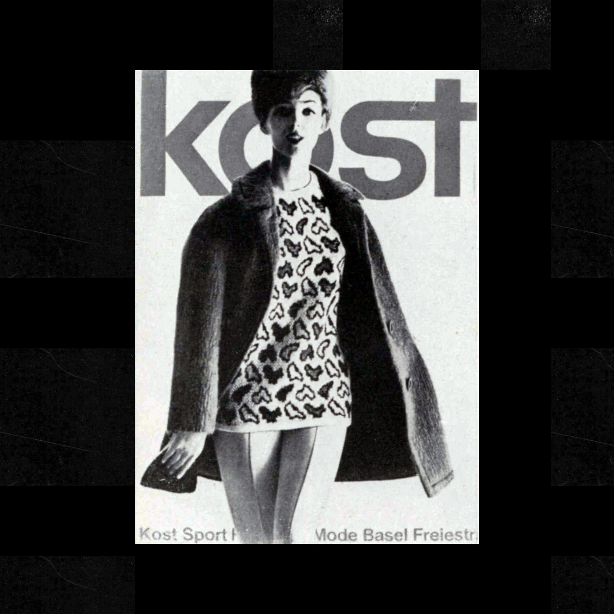 Poster for the Textile Factory Leonhard Kost & Co, Basel deigned by Hans-Peter Hort