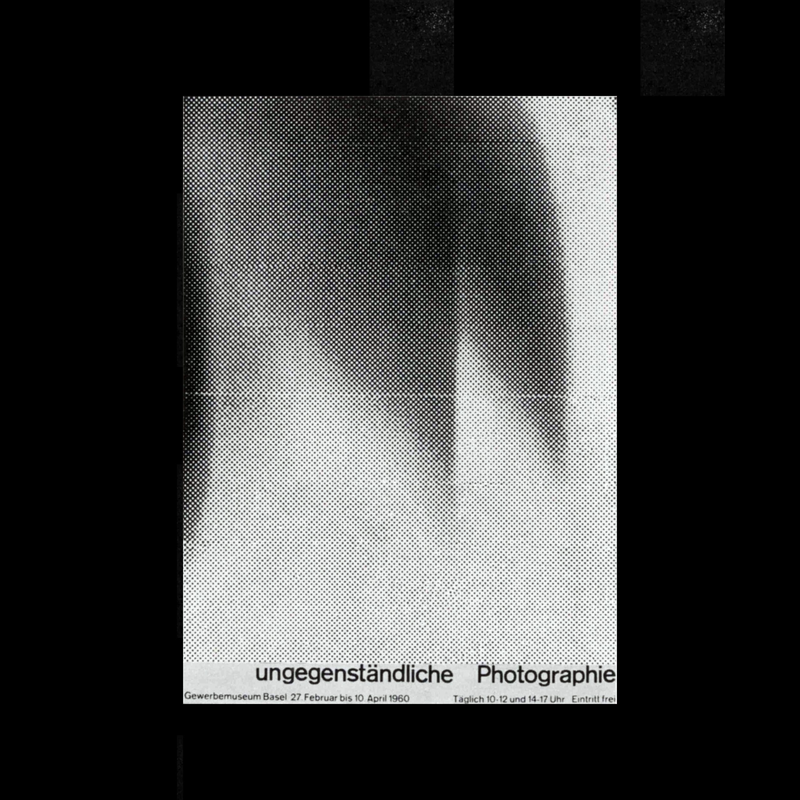 Poster for the exhibition, Non-Objective Photography at the Gewerbemuseum, Basel designed by Email Ruder
