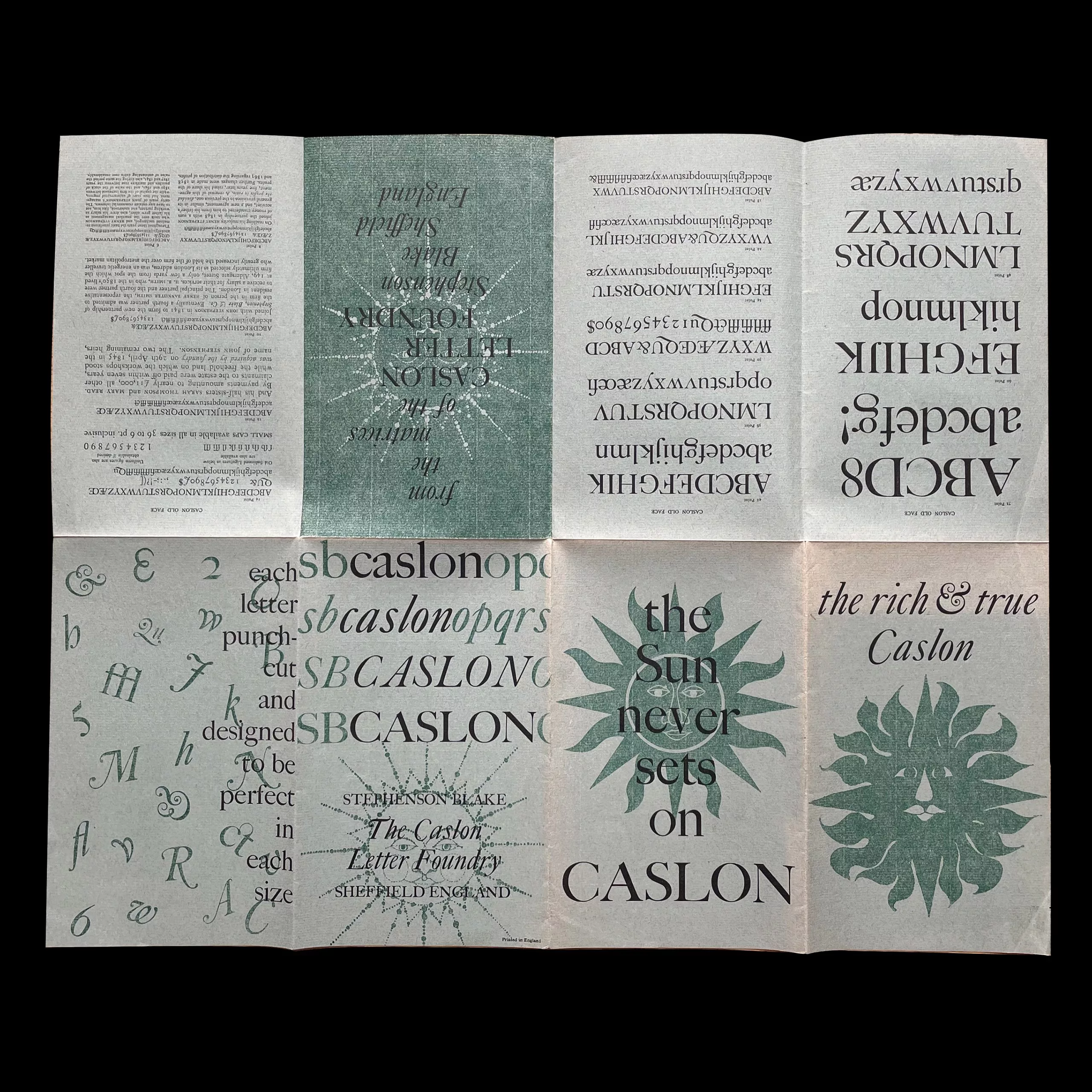 The Sun Never Sets on Caslon, Stephenson Blake, 1960s