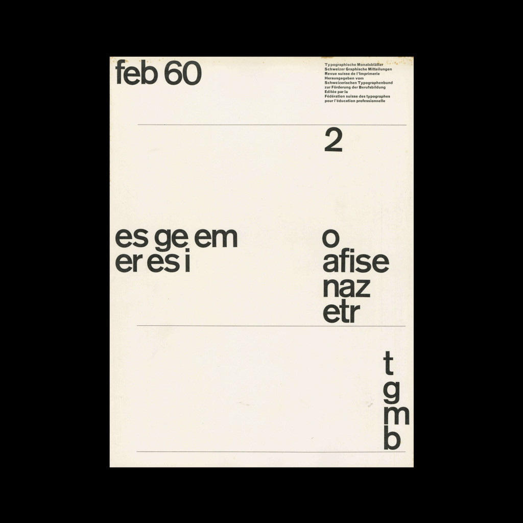 Typographische Monatsblätter, 2, 1960