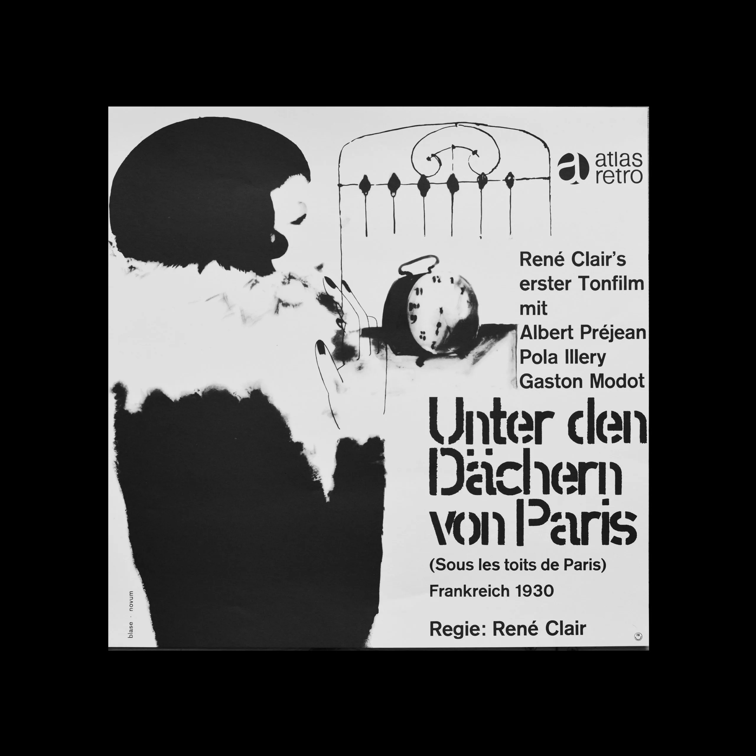Unter den Dächern von Paris, Atlas Films Poster, 1960s. Designed by Karl Oskar Blase