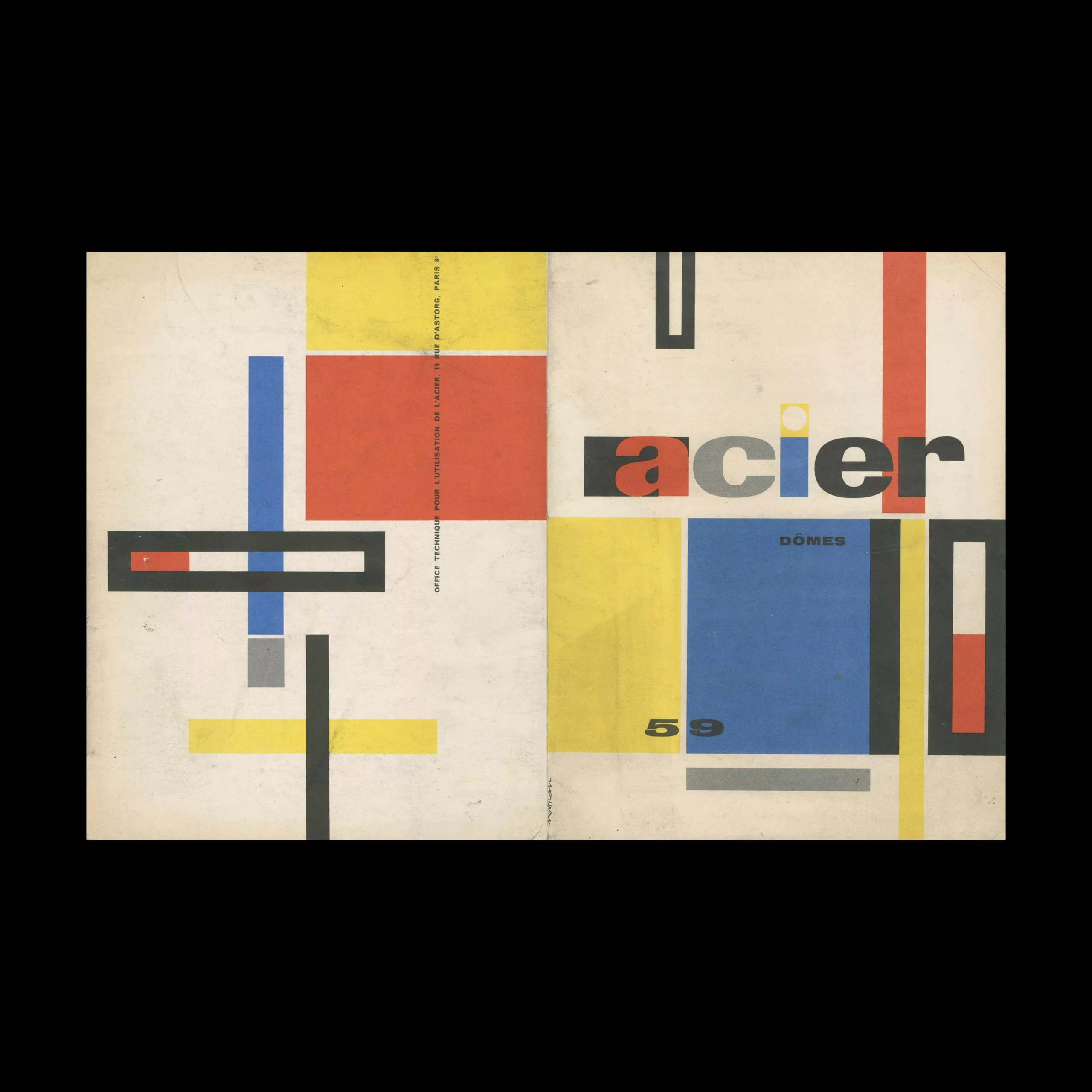 Acier, Dômes, 1959 2 Acier, Dômes, 1959. Cover design by Jacques Nathan-Garamond