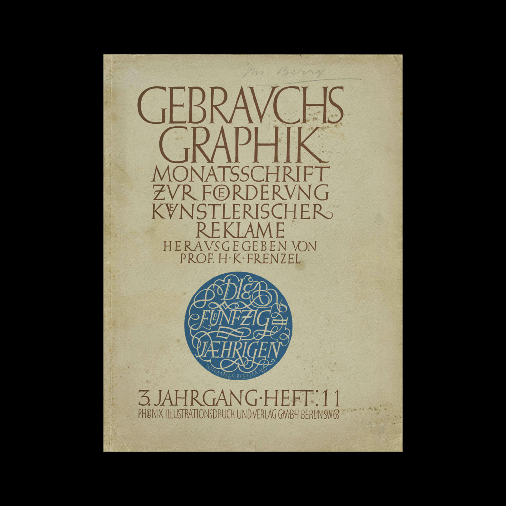 Gebrauchsgraphik, 11, 1926