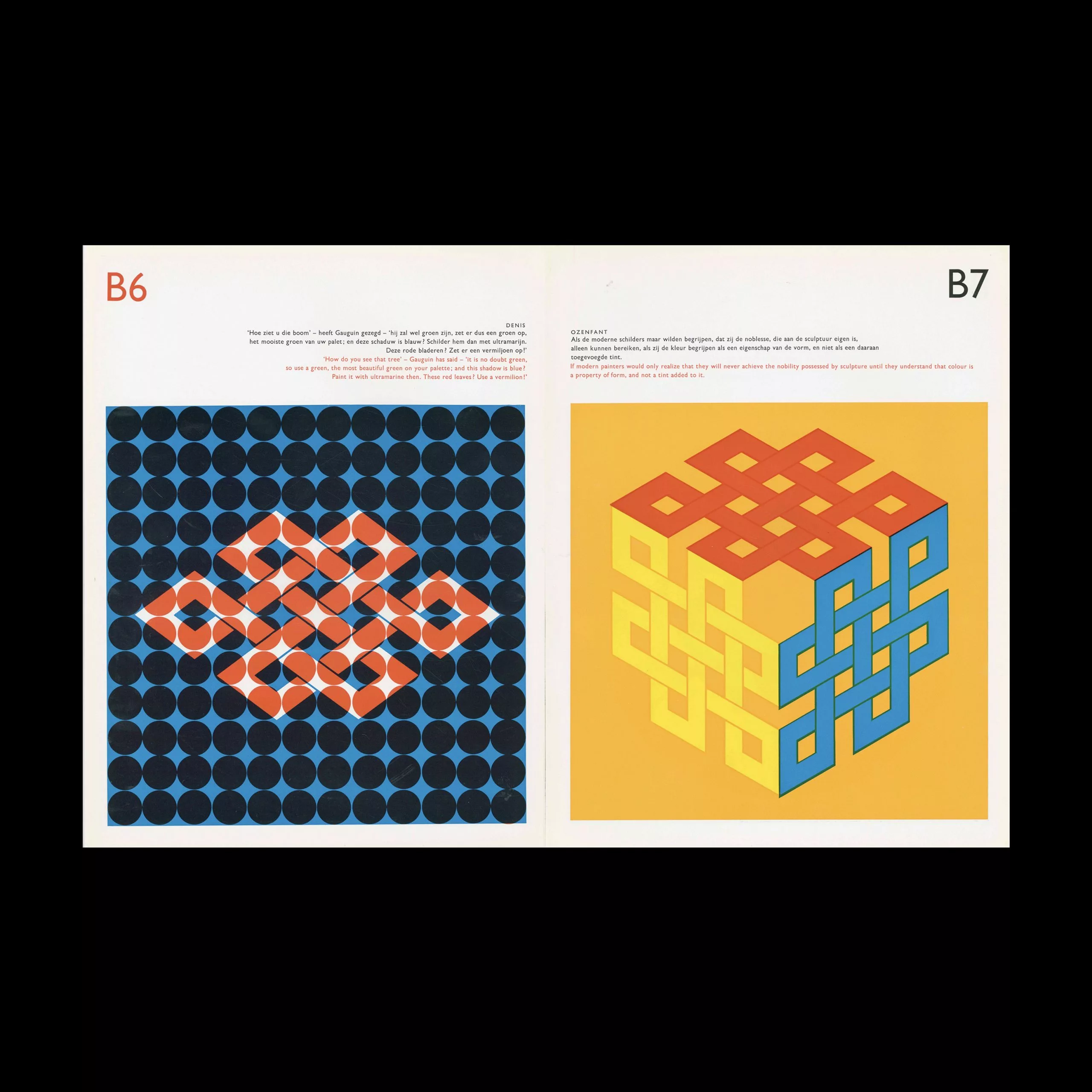 Kerstnummer Drukkersweekblad en Autolijn Kleur en Motief, Colour and Pattern, 1967. Designed by Dick Elffers