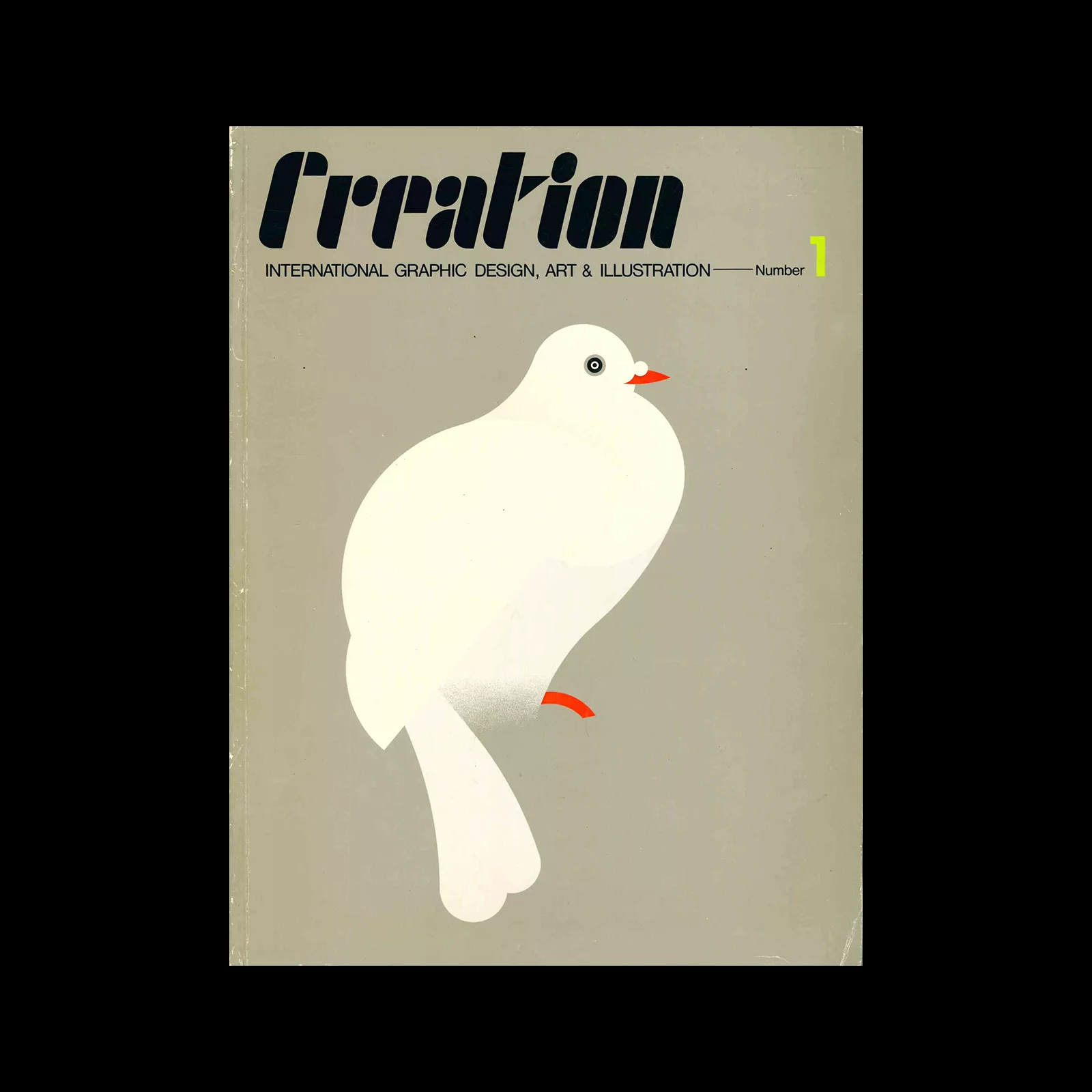 CREATION no. 1 (International Graphic Design, Art and Illustration), 1989. Cover illustration by Ikko Tanaka