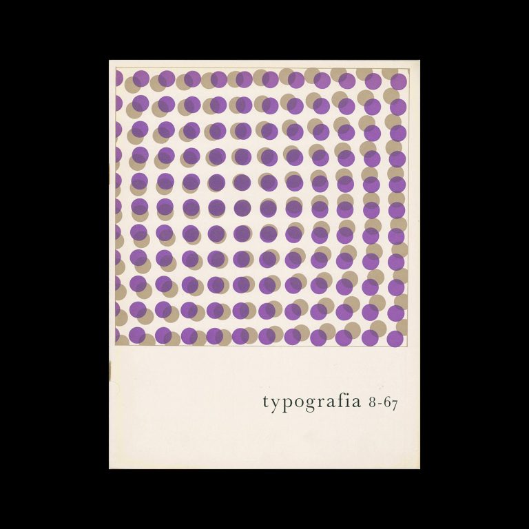 Typografia, ročník 67, 08, 1967. Cover design by Vladimír Lutterer