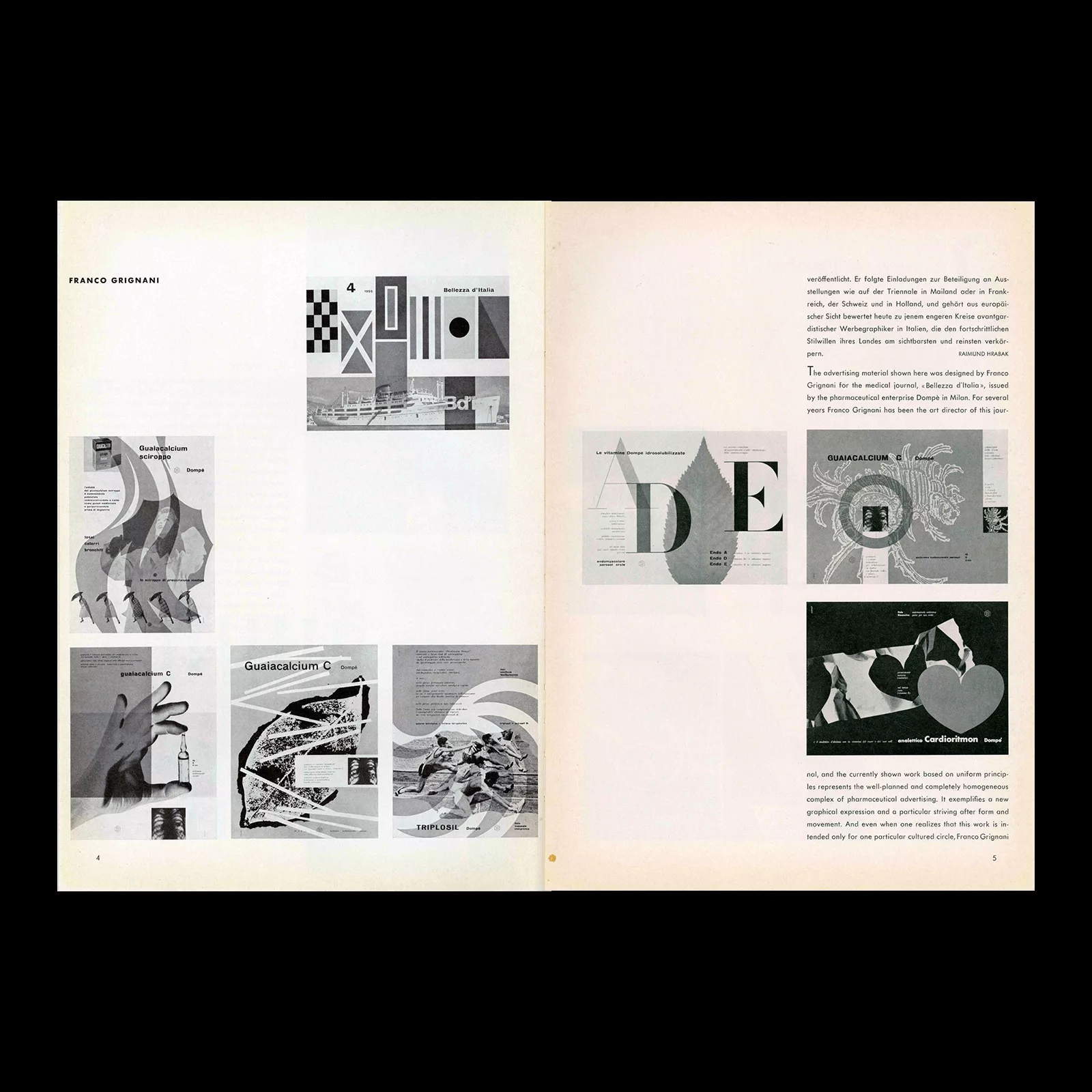 Gebrauchsgraphik, 3, 1956. Franco Grignani Feature