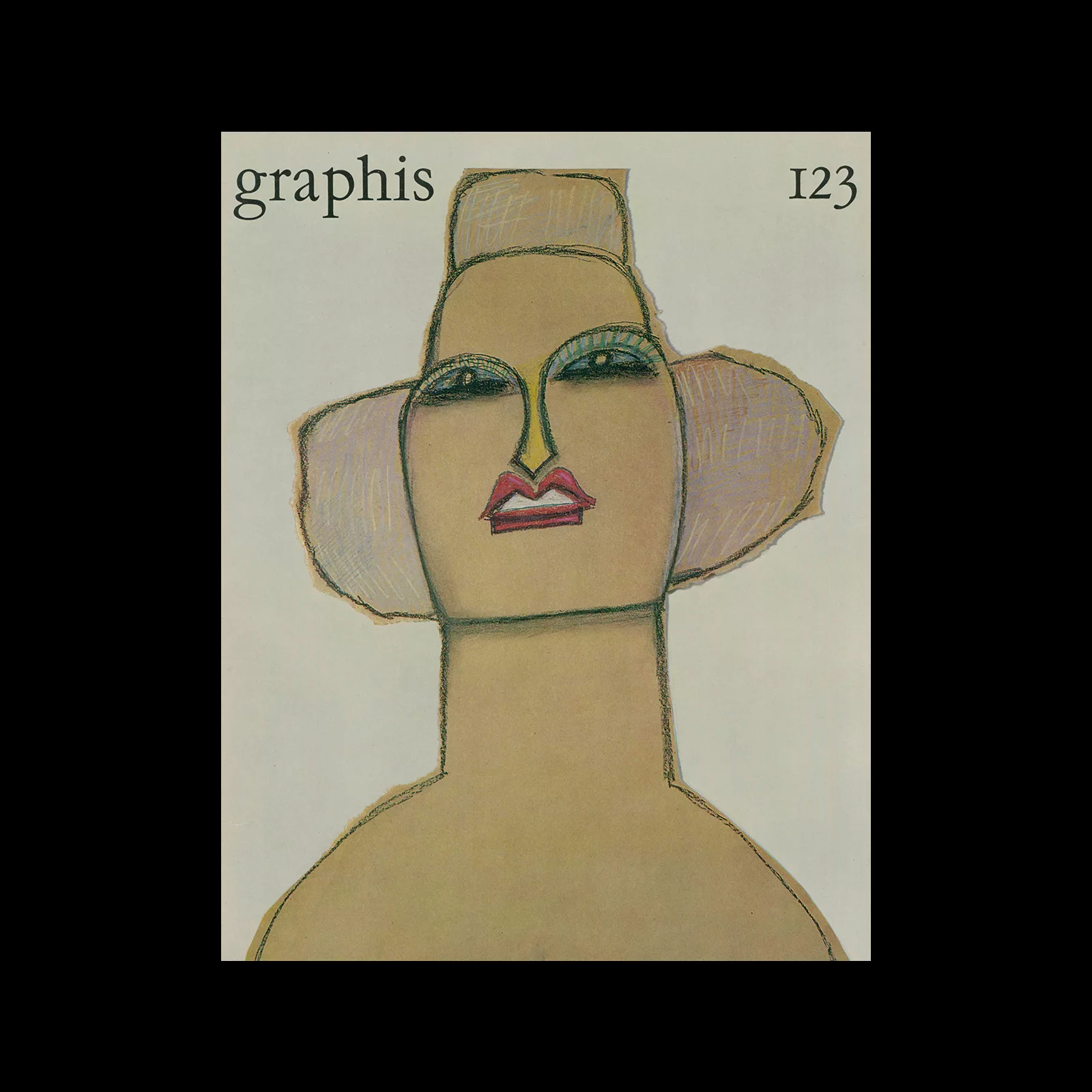 Graphis 123, 1966. Cover design by Saul Steinberg
