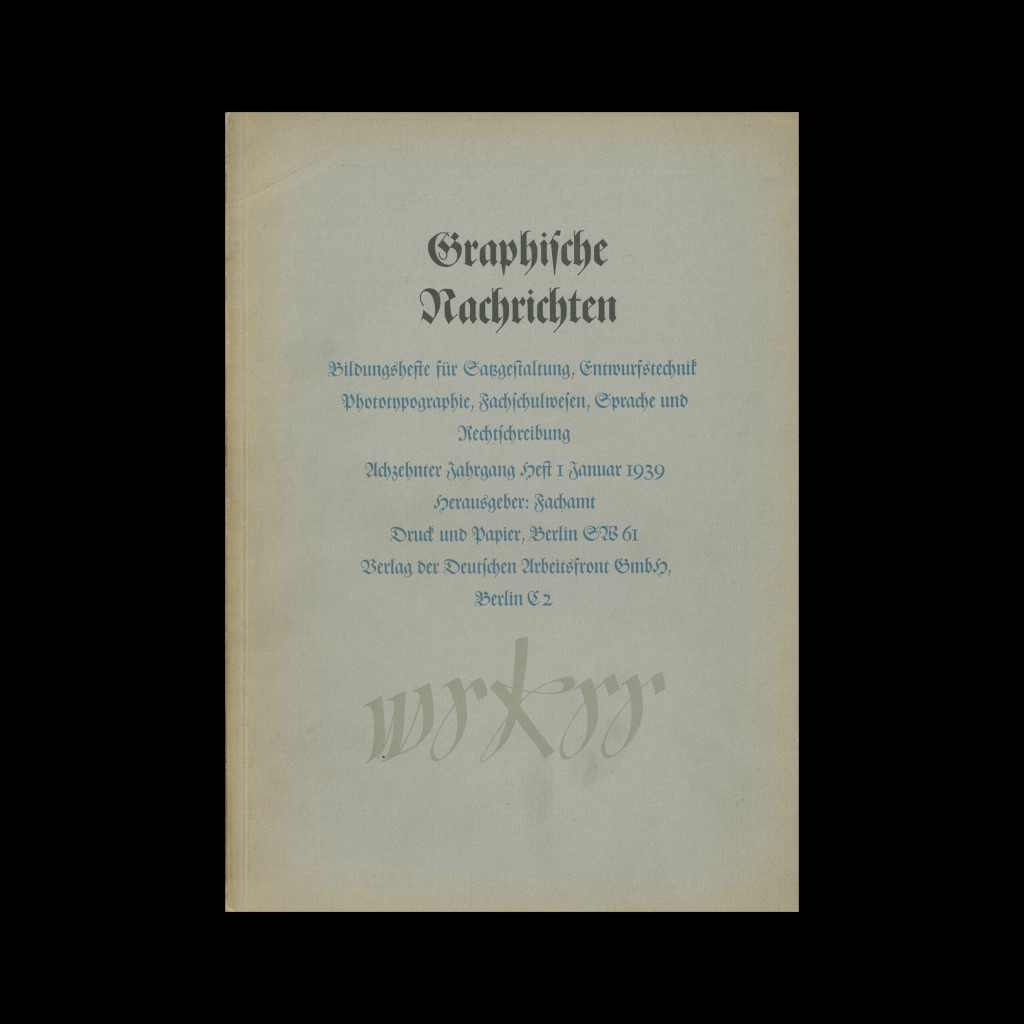 Graphische Nachrichten, Vol 18, January 1939