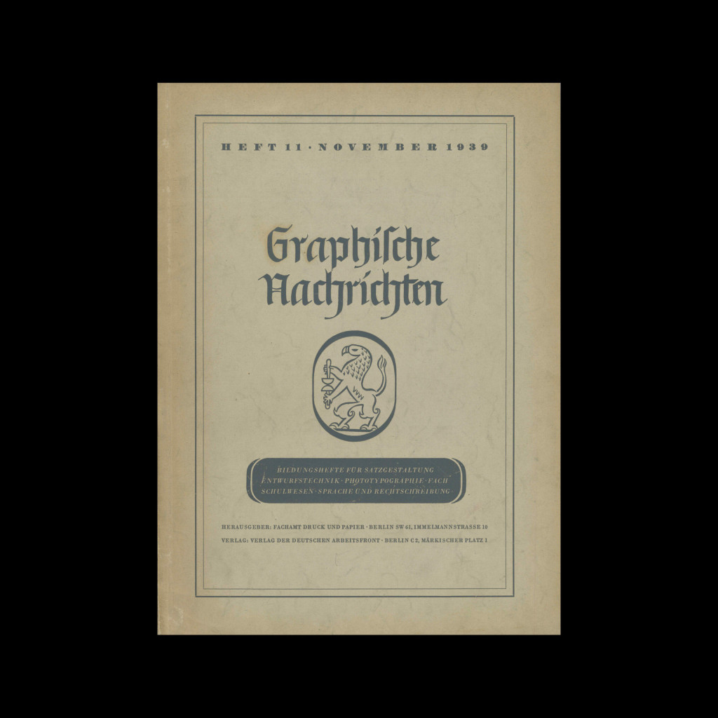 Graphische Nachrichten, Vol 18, November 1939