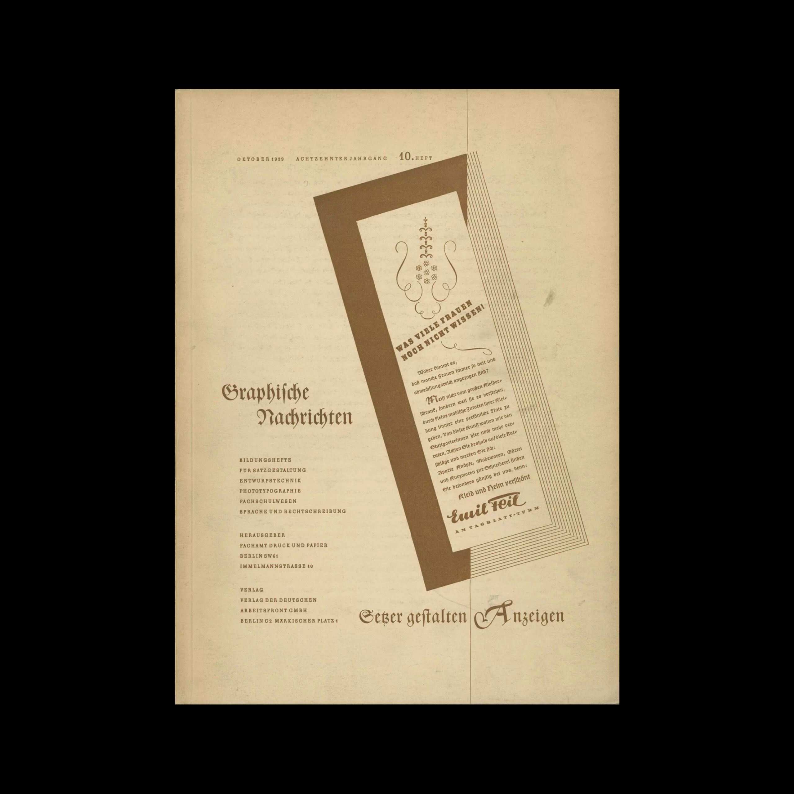 Graphische Nachrichten, Vol 18, October 1939