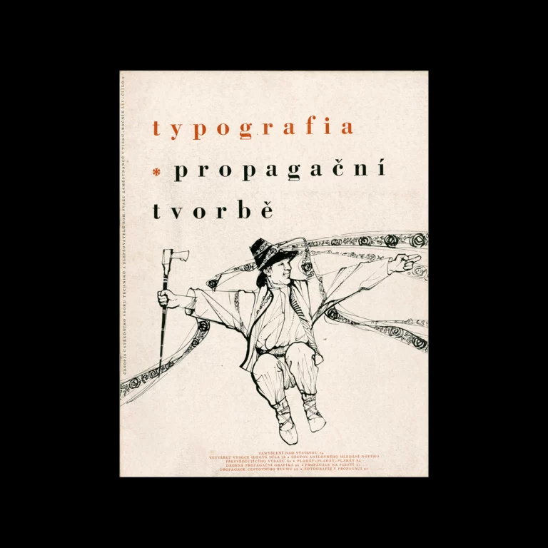 Typografia, ročník 56, 05, 1953. Cover design by Oldřich Hlavsa
