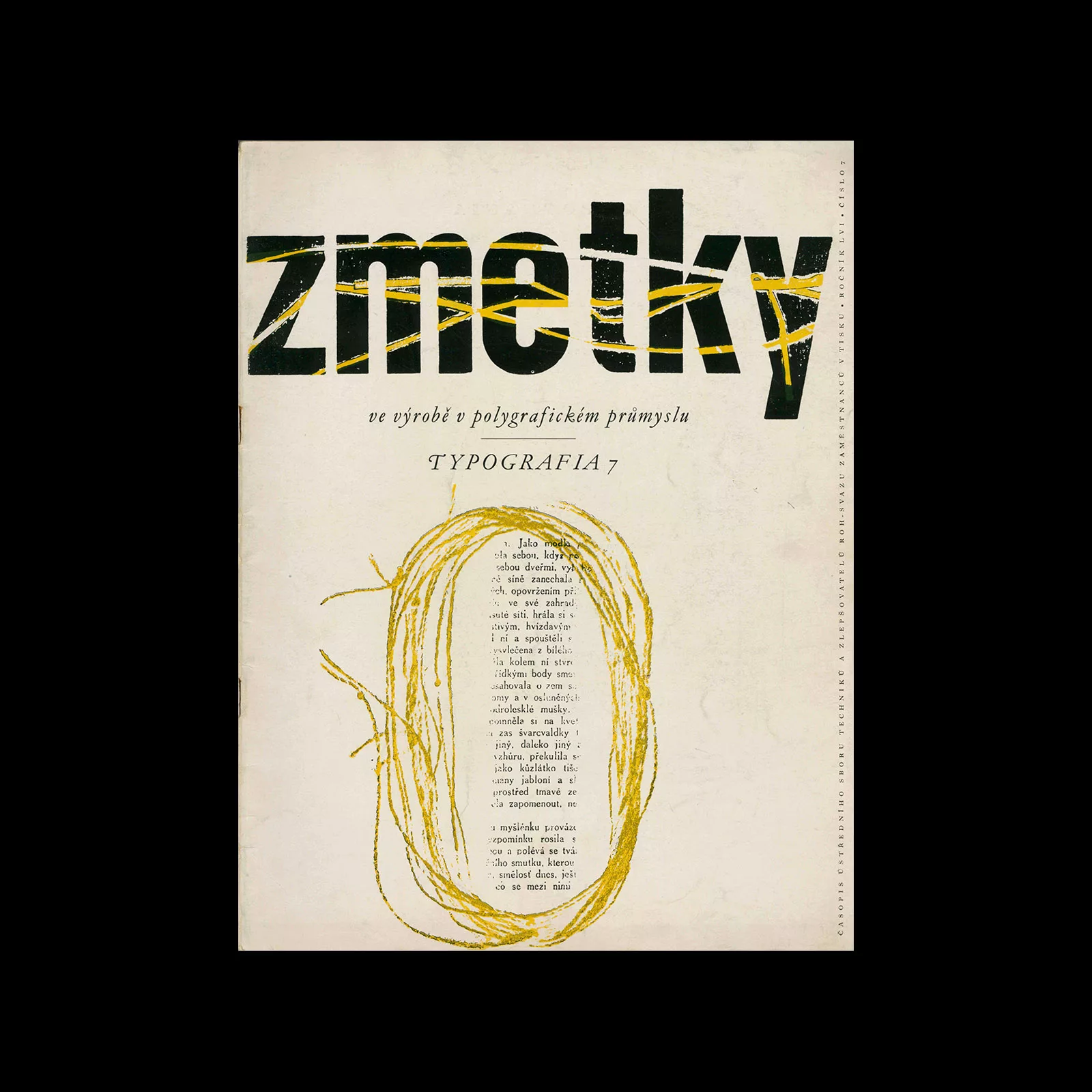 Typografia, ročník 56, 07, 1953. Cover design by Oldřich Hlavsa