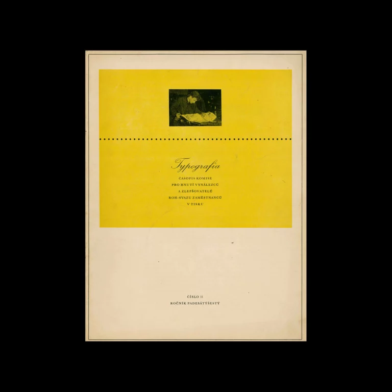 Typografia, ročník 56, 11, 1953. Cover design by Oldřich Hlavsa