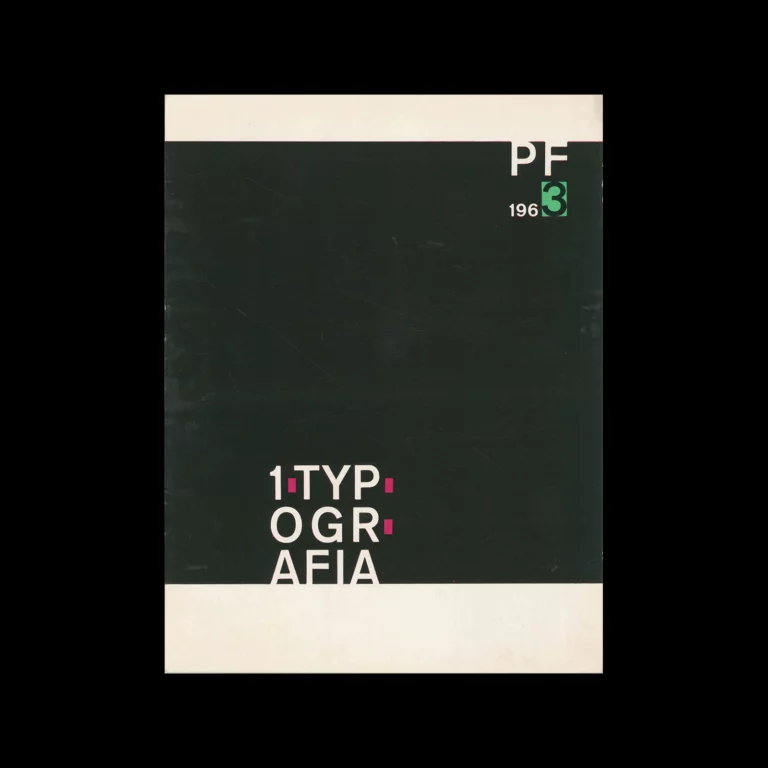 Typografia, ročník 66, 01, 1963. Cover design by Miroslav Nekys