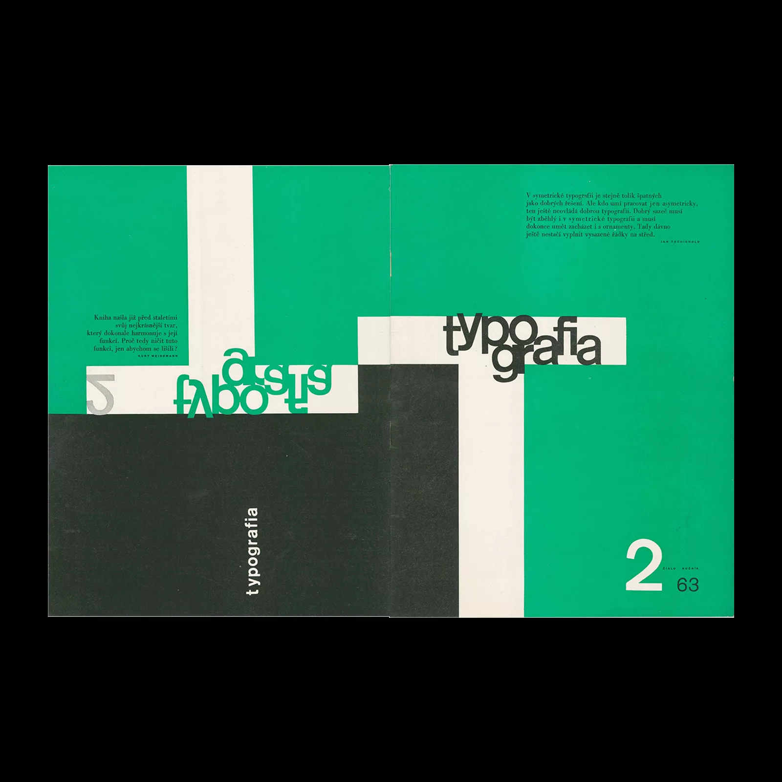 Typografia, ročník 66, 02, 1963. Cover design by Antonín Ernest 