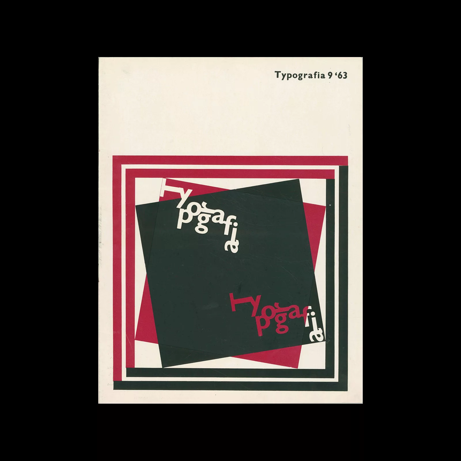 Typografia, ročník 66, 09, 1963. Cover design by Vladimír Janský
