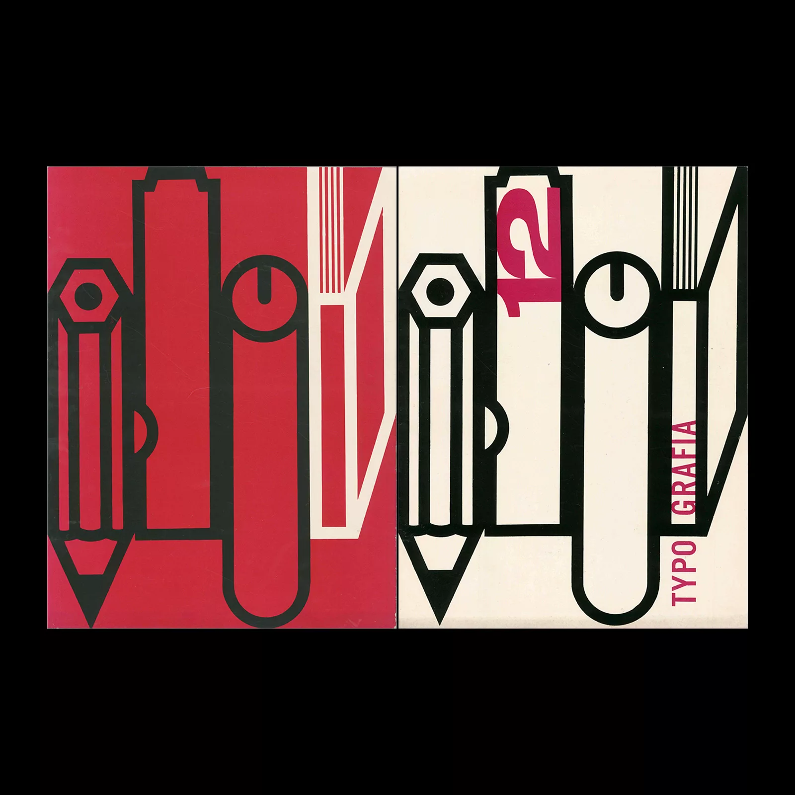 Typografia, ročník 66, 12, 1963. Cover design by Vladislav Najbrt.