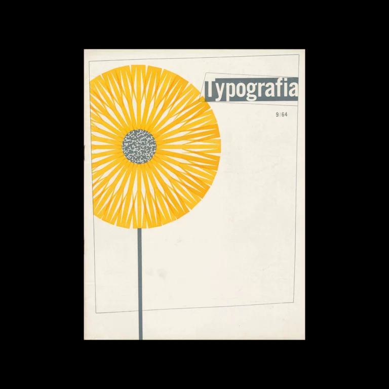 Typografia, ročník 67, 09, 1965. Cover design by Vladimír Janský