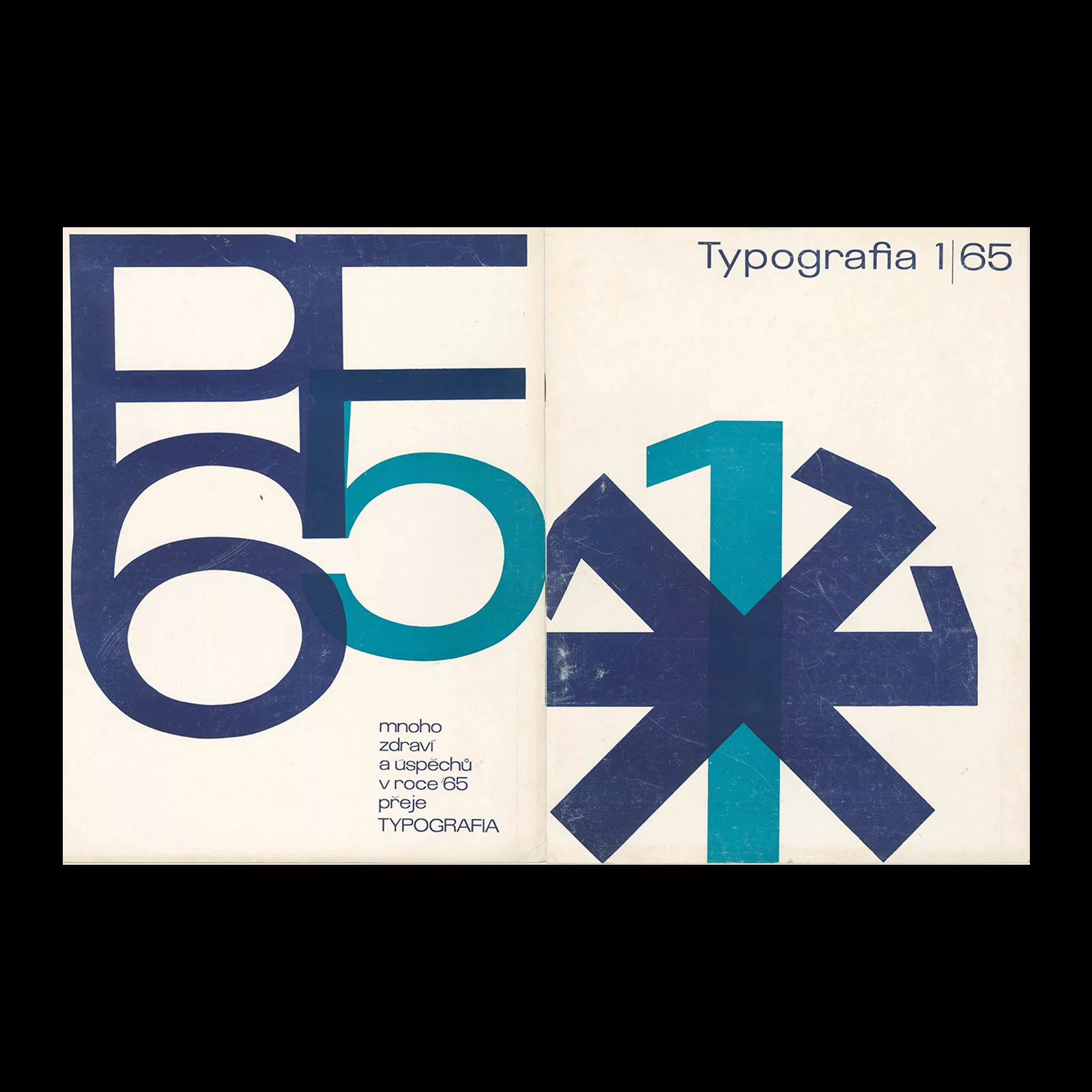 Typografia, ročník 68, 01, 1965. Cover design by Vladislav Najbrt
