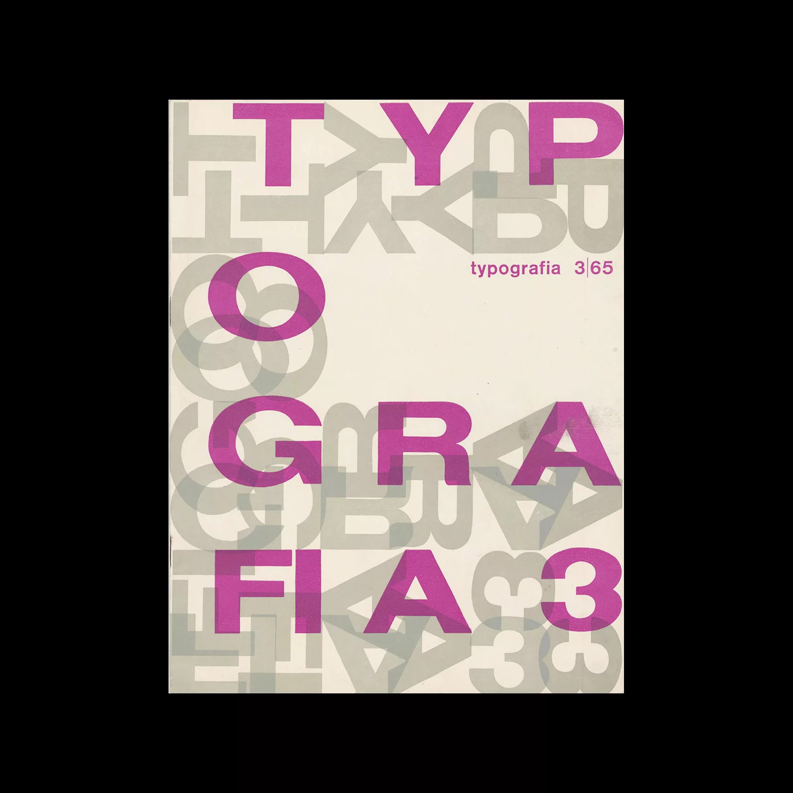 Typografia, ročník 68, 03, 1965. Cover design by Antonín Ernest