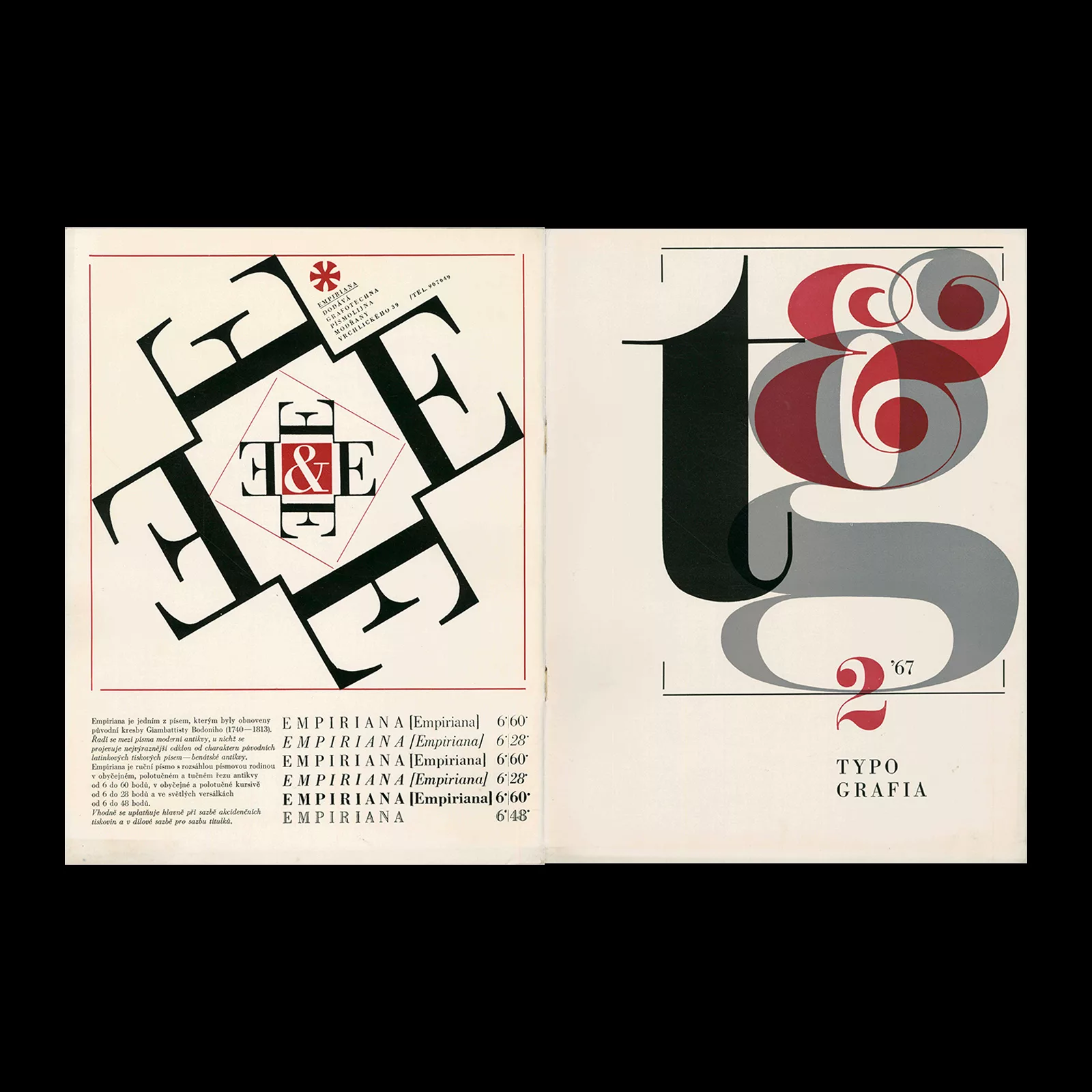Typografia, ročník 70, 02, 1967. Cover design by Bohuslav Blažej