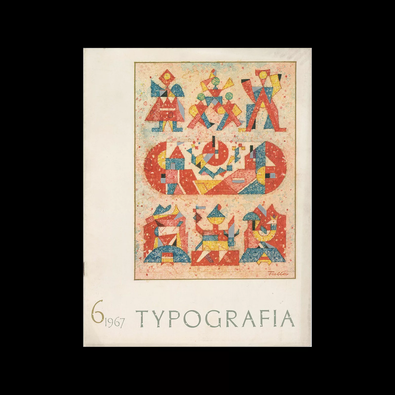 Typografia, ročník 70, 06, 1967. Cover by Ludovít Fulla and Viliam Majer