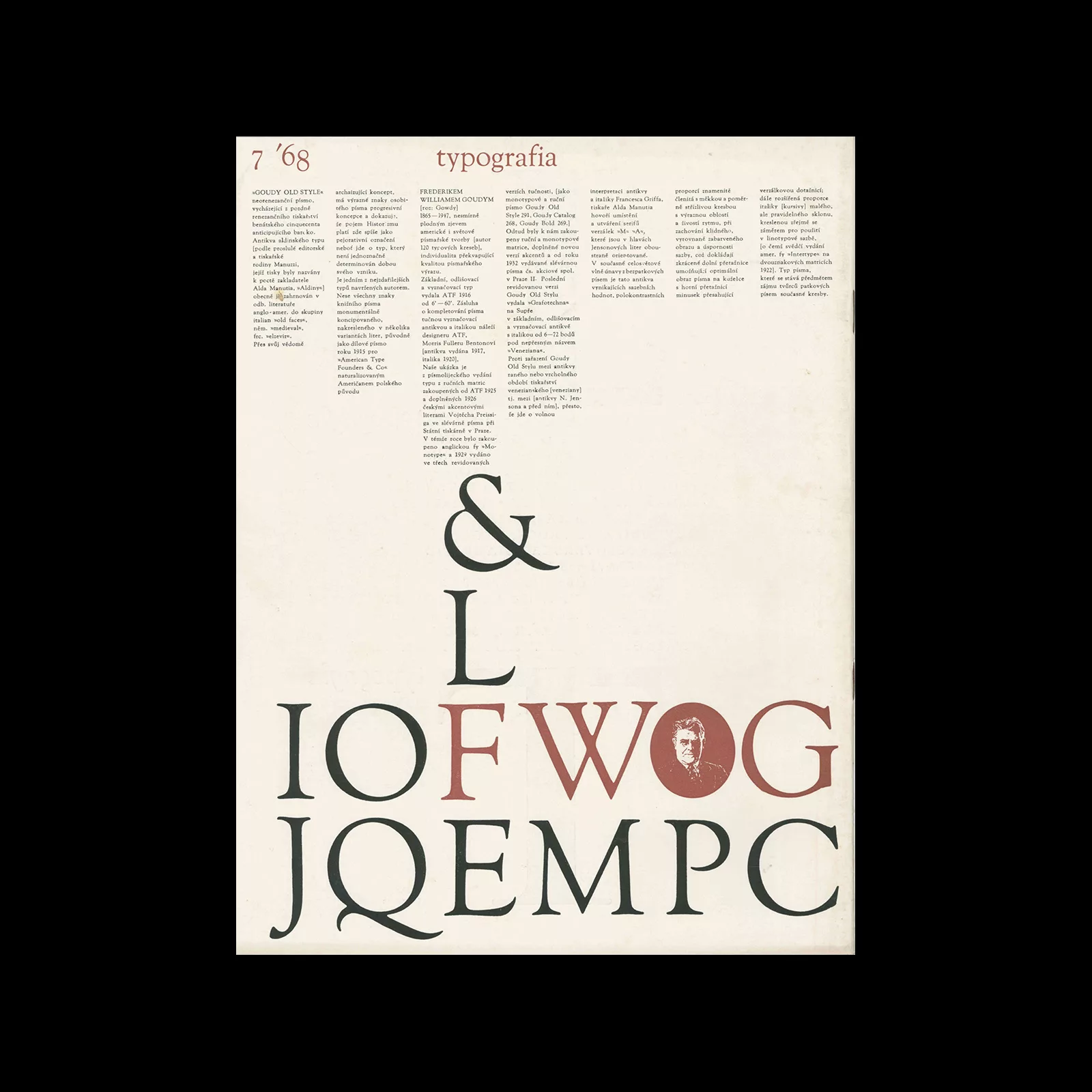 Typografia, ročník 71, 07, 1968. Back Cover