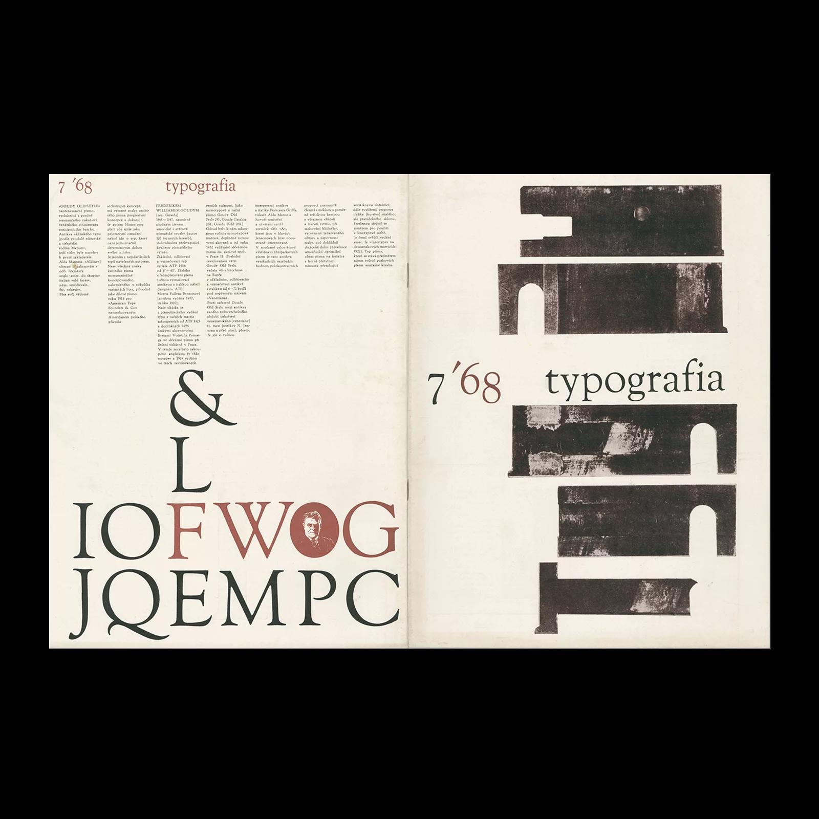 Typografia, ročník 71, 07, 1968. Cover design by Roman Rogl