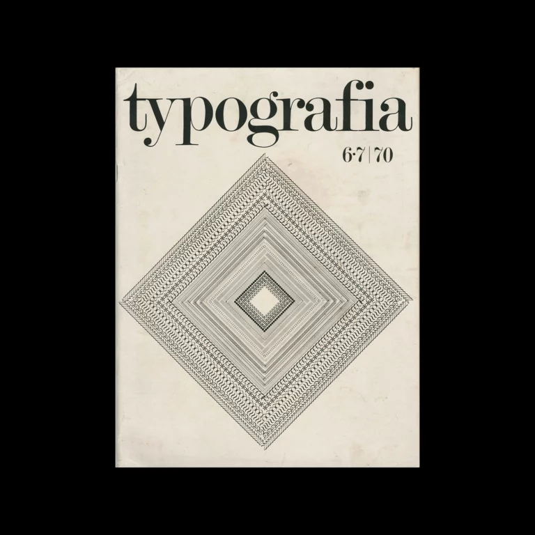 Typografia, ročník 73, 6-7, 1970. Cover design by Vladislav Najbrt