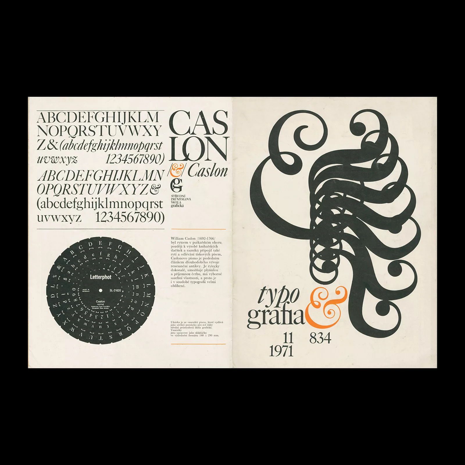 Typografia, ročník 74, 11, 1971. C over design by Bohuslav Blažej