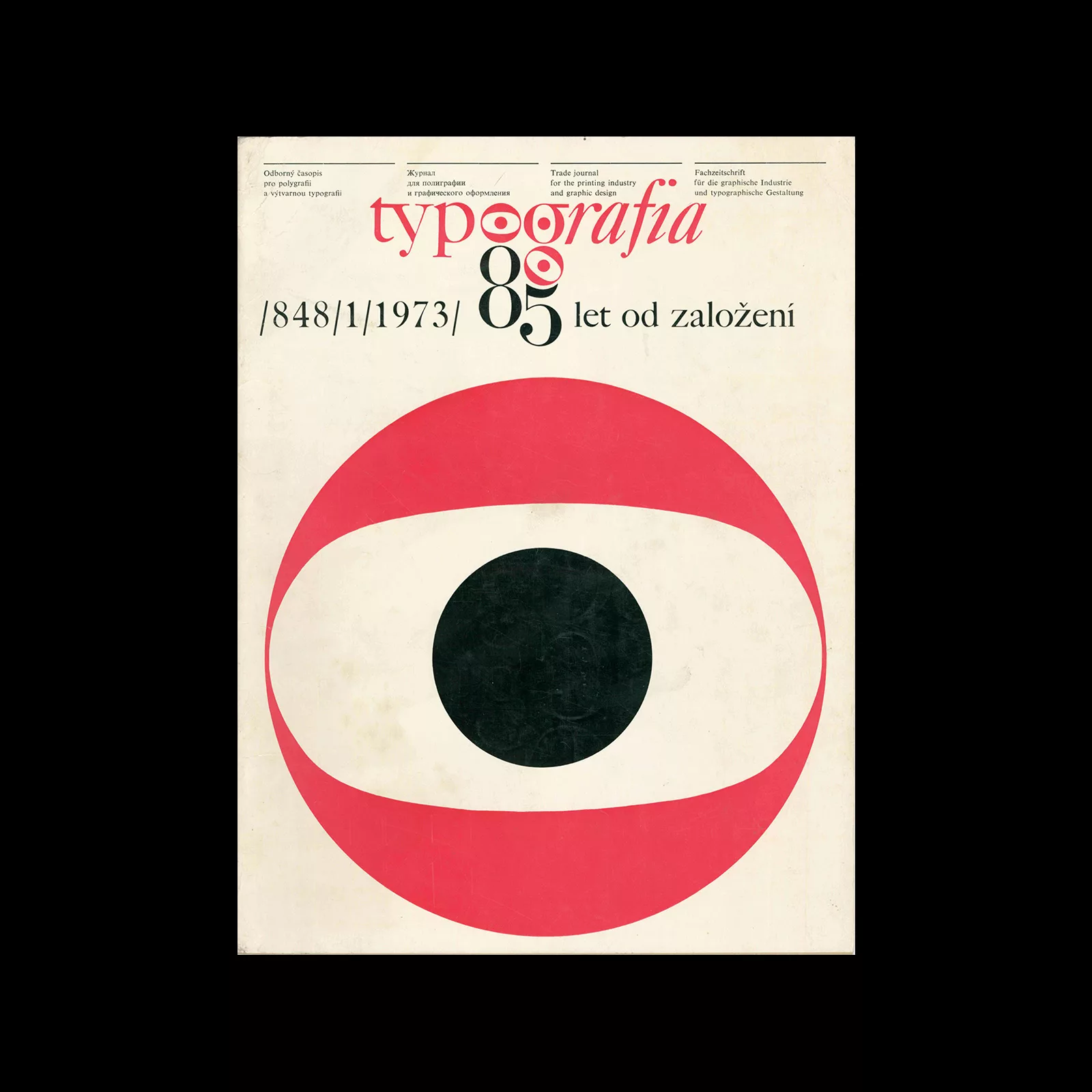 Typografia, ročník 76, 01, 1973. Cover design by Miloslav Fulín