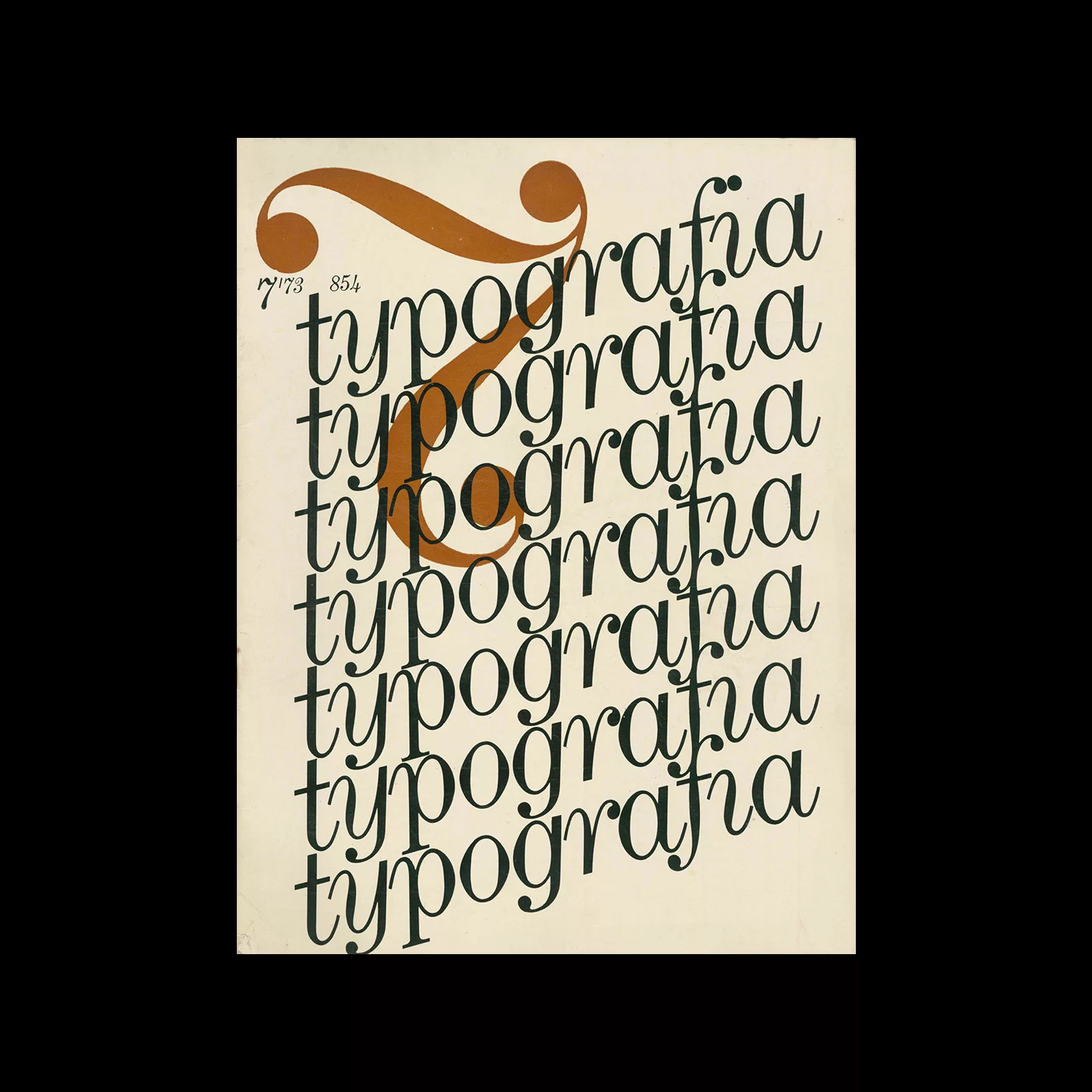 Typografia, ročník 76, 07, 1973. Cover design by Bohuslav Blažej