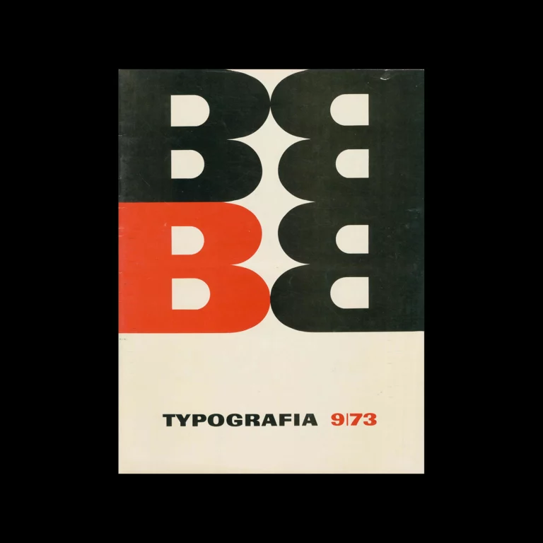 Typografia, ročník 76, 09, 1973. Cover design by Bohuslav Havlíček