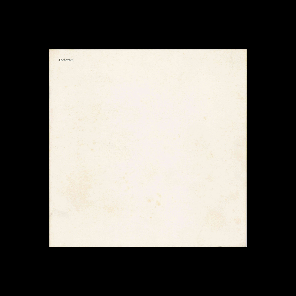 Carlo Lorenzetti. Galleria Polena, Genova, 1972