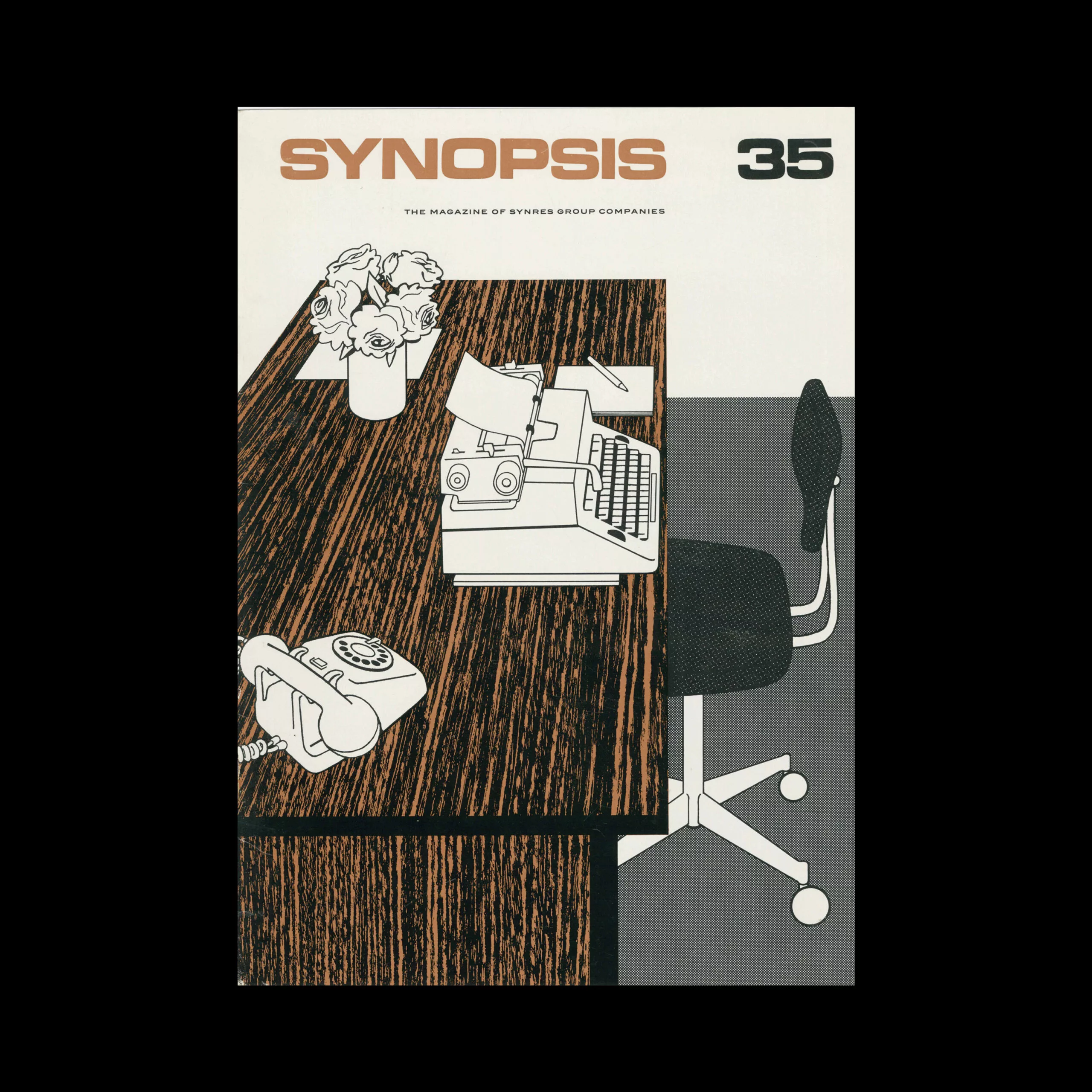 Synopsis 35, The Magazine of Synres Group Companies, 1971. Design and layout most Likely Newman Neame Limited