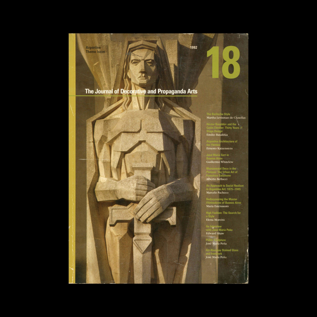 The Journal of Decorative and Propaganda Arts 18, Argentine Theme Issue, 1992