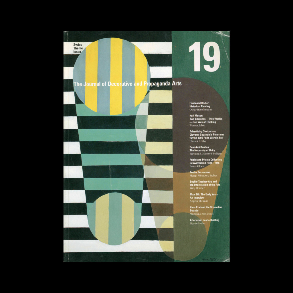 The Journal of Decorative and Propaganda Arts 19, Swiss Theme Issue, 1993