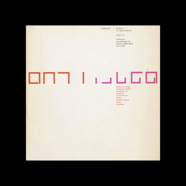 letterproef: drukkerij en uitgeversbedrijf, Type Specimen, c. 1980