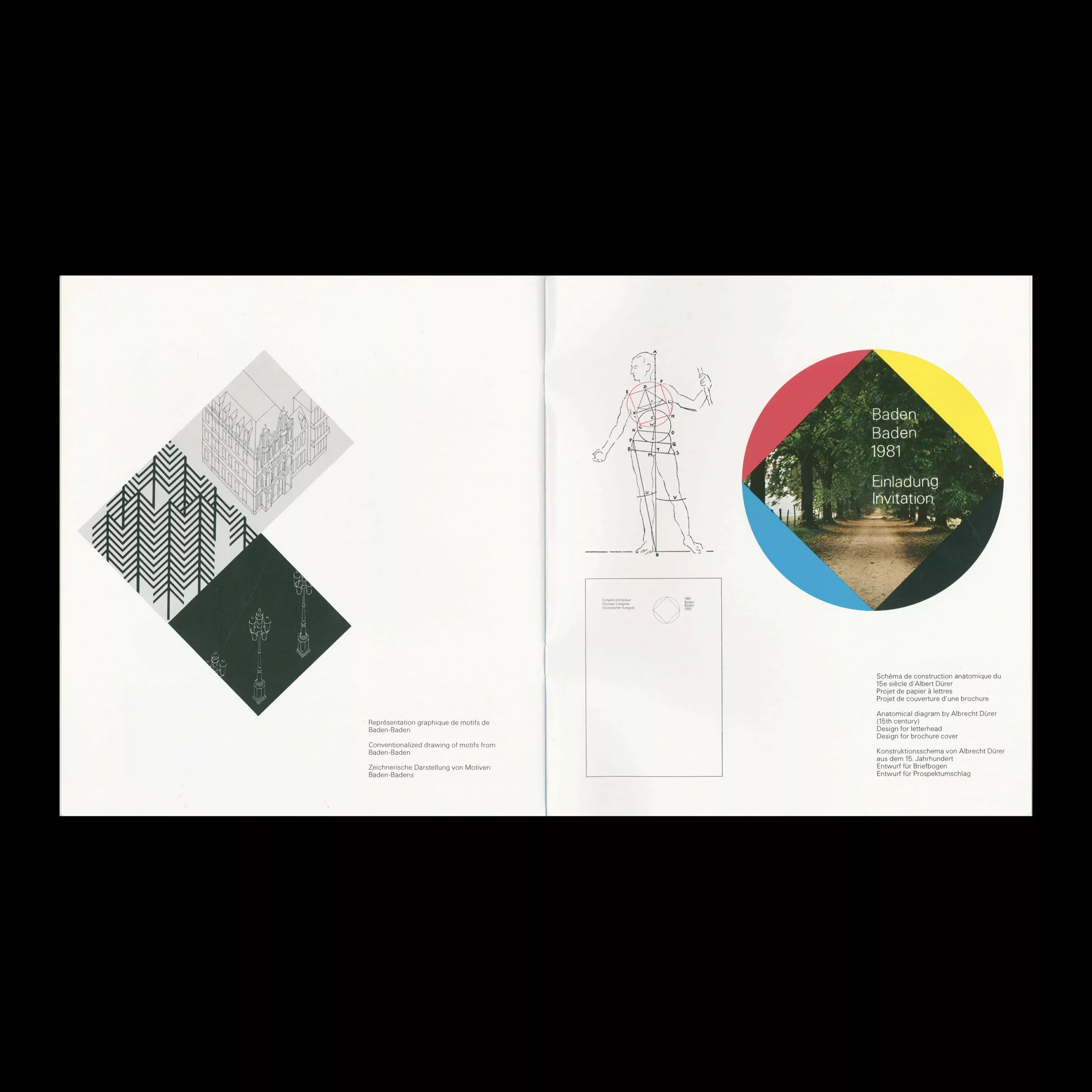 11th Olympic Congress, Brochure, 1981. Design by Anton Stankowski, Otl Aicher, Rolf Müller and Partners
