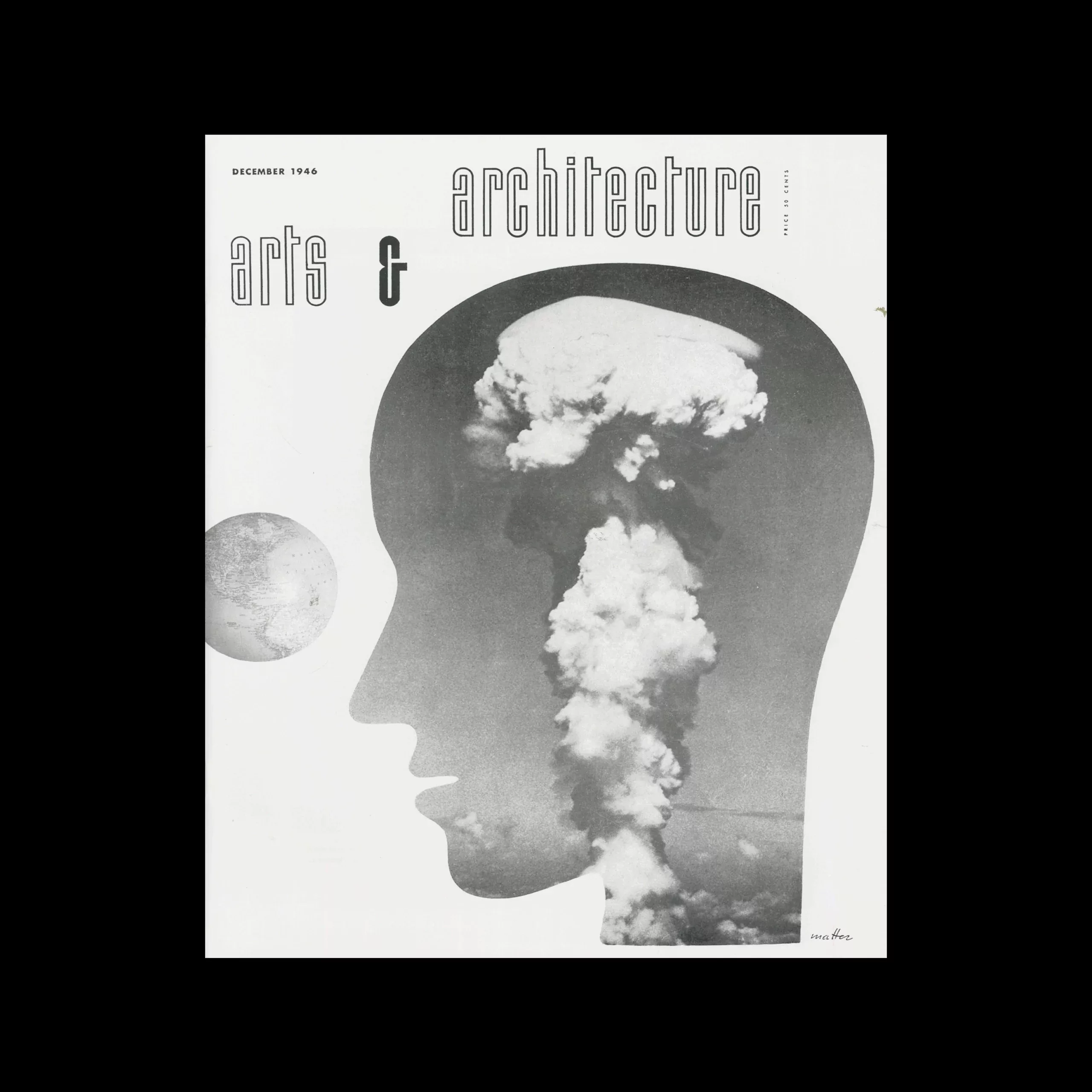 Arts & Architecture, December 1946, Complete Reprint, Tachen, 2008 Cover design by Herbert Matter