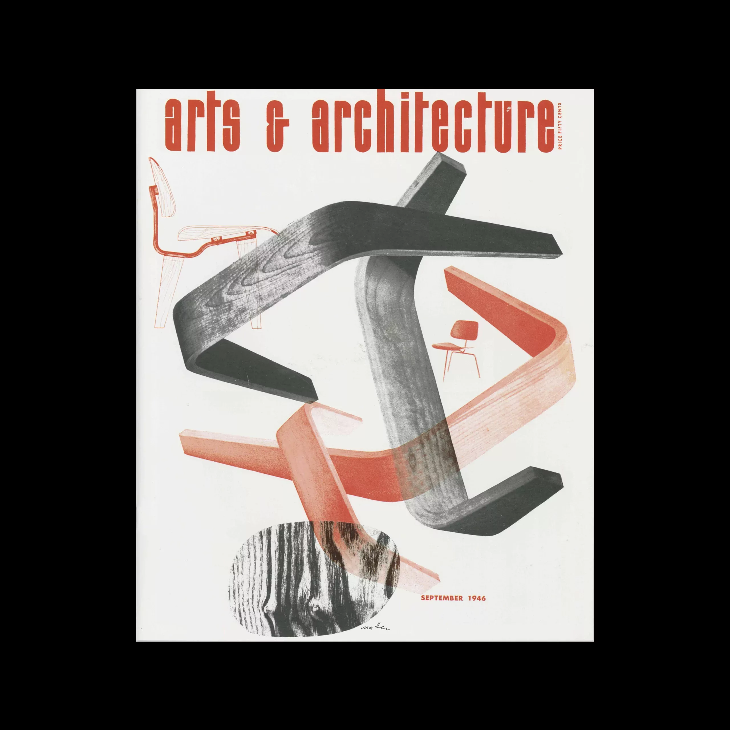 Arts & Architecture, September 1946, Complete Reprint, Tachen, 2008 Cover design by Herbert Matter