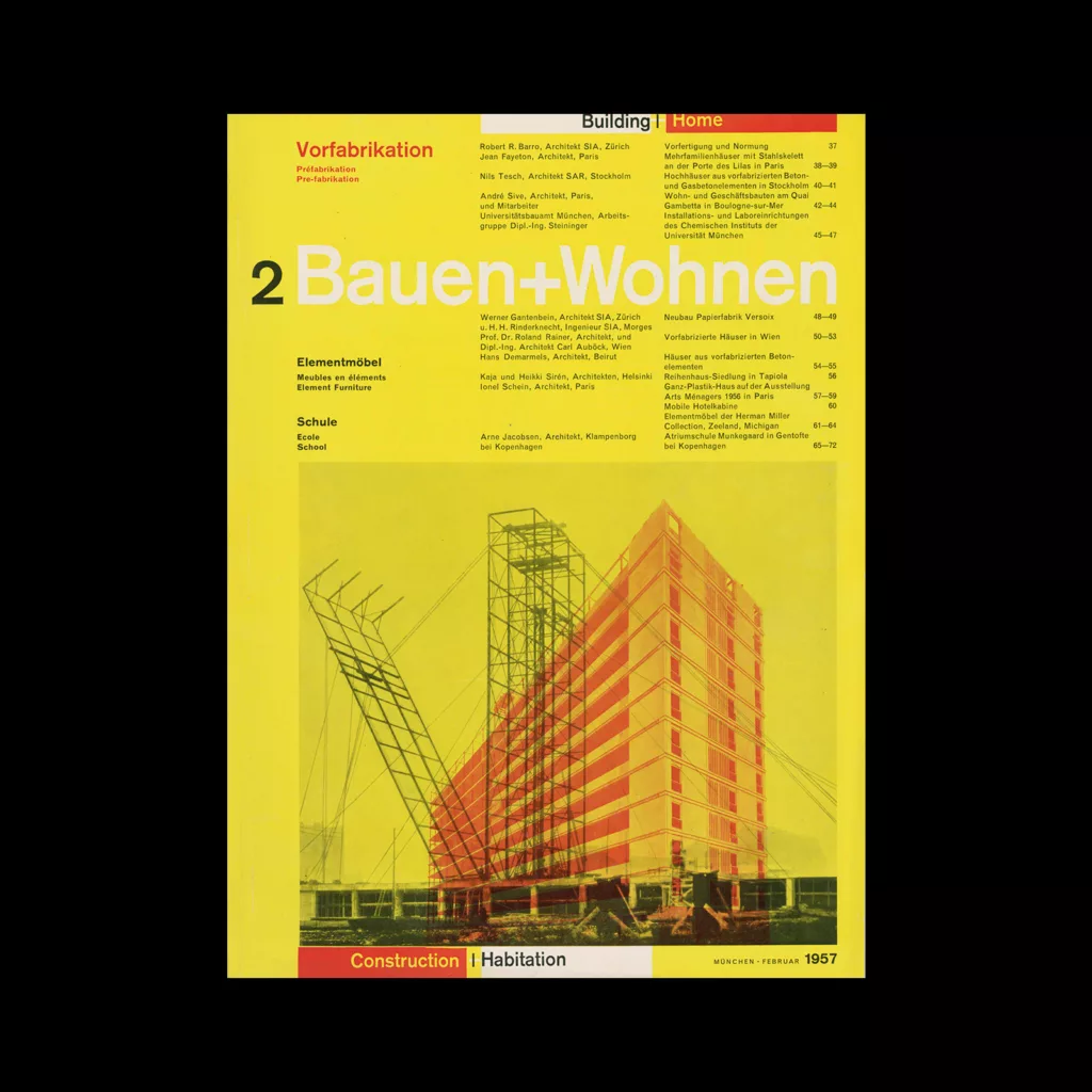 Bauen+Wohnen, 2, 1957