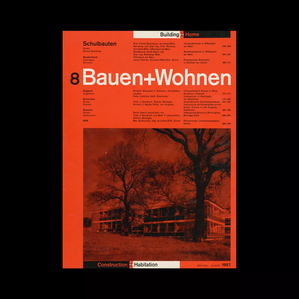 Bauen+Wohnen, 8, 1957