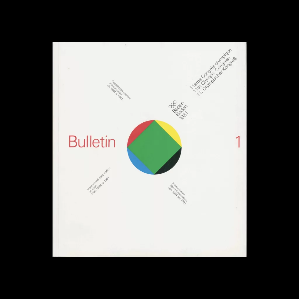 Bulletin 1, 11th Olympic Congress, International Cooperation in Sport, 1981