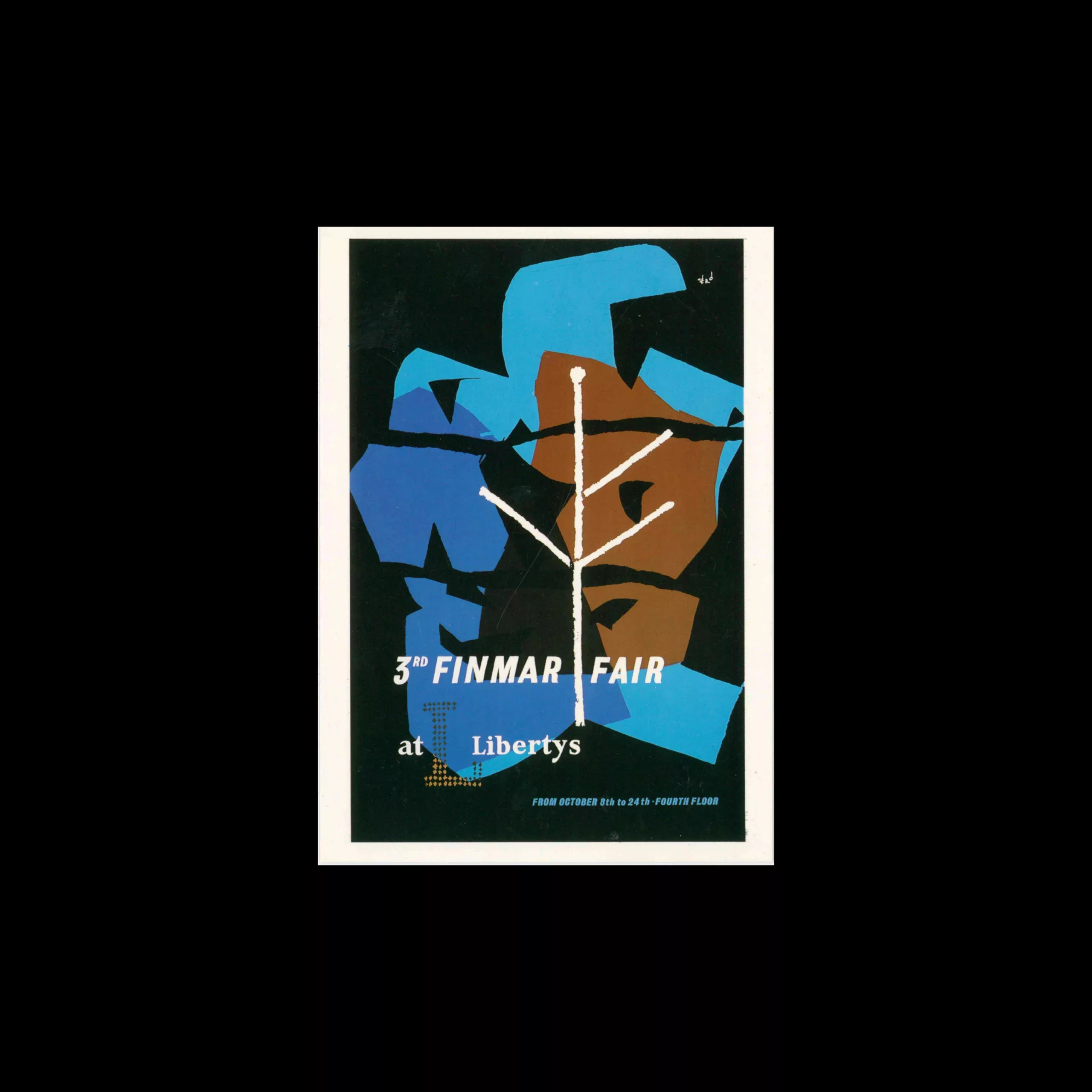 Postcard - Finmar Poster (c1960), Hans Schleger 1 Postcard - Finmar Poster (c1960), Hans Schleger